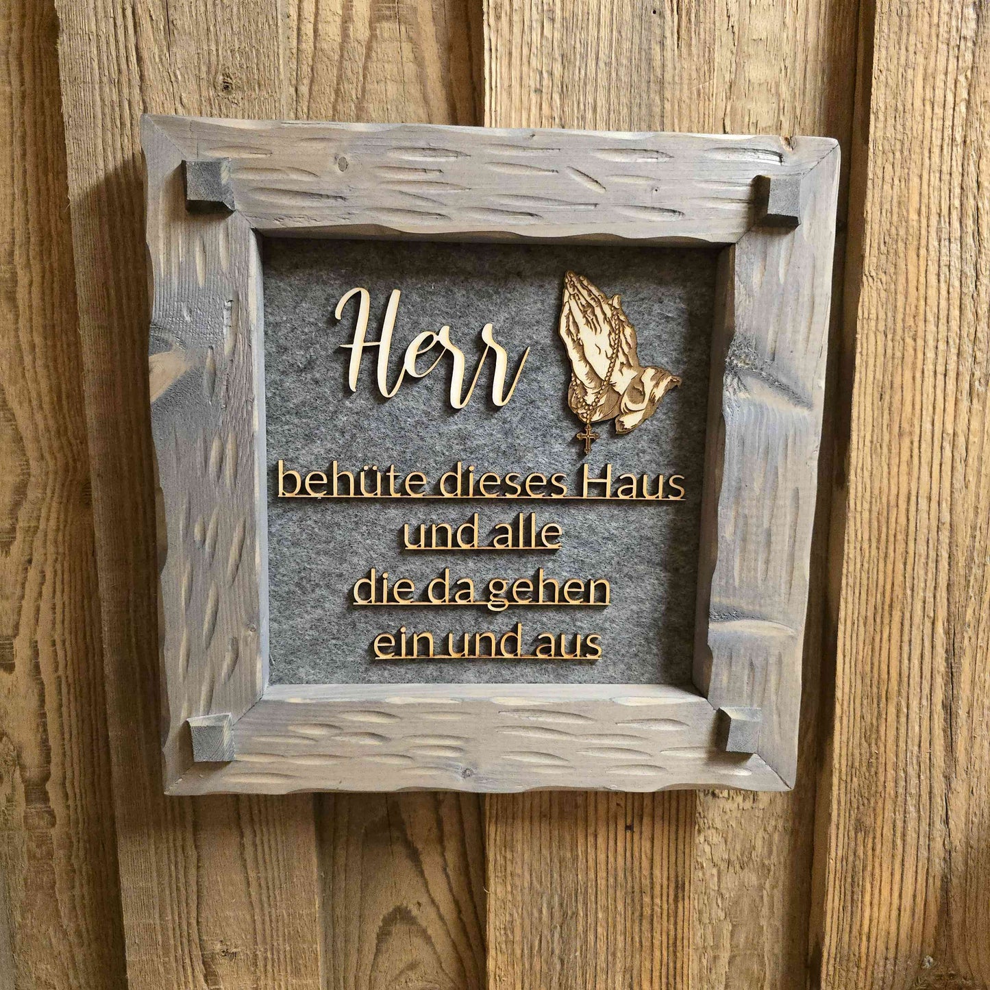 Holzrahmen 30*30cm "Haussegen"