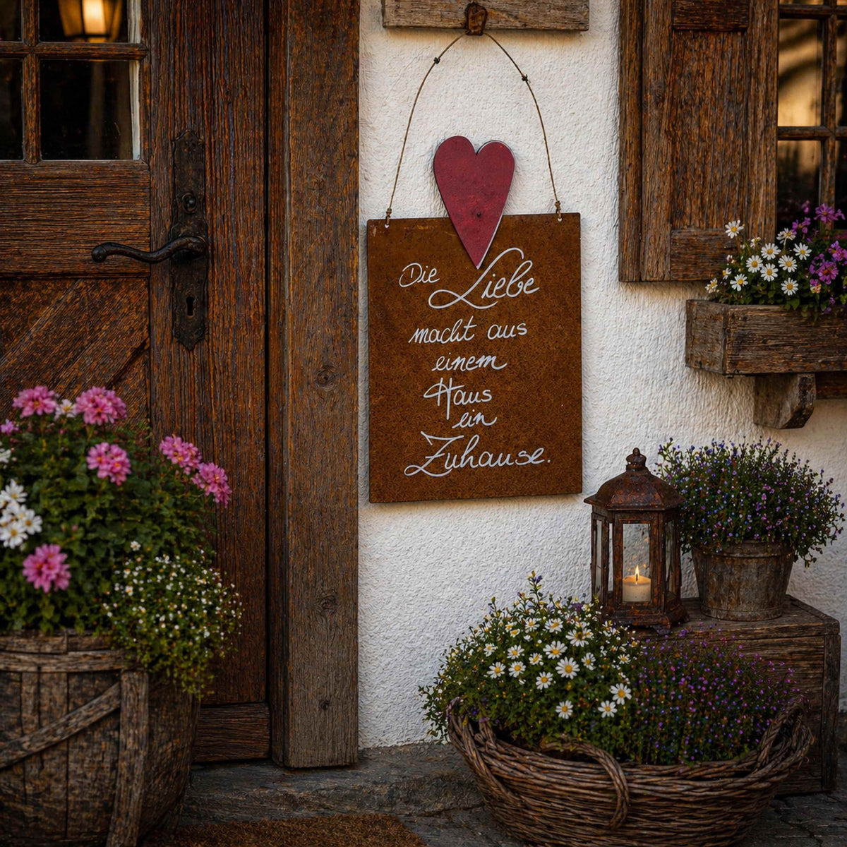 Rosttafel Hochformat "Die Liebe macht aus einem Haus ein Zuhause"
