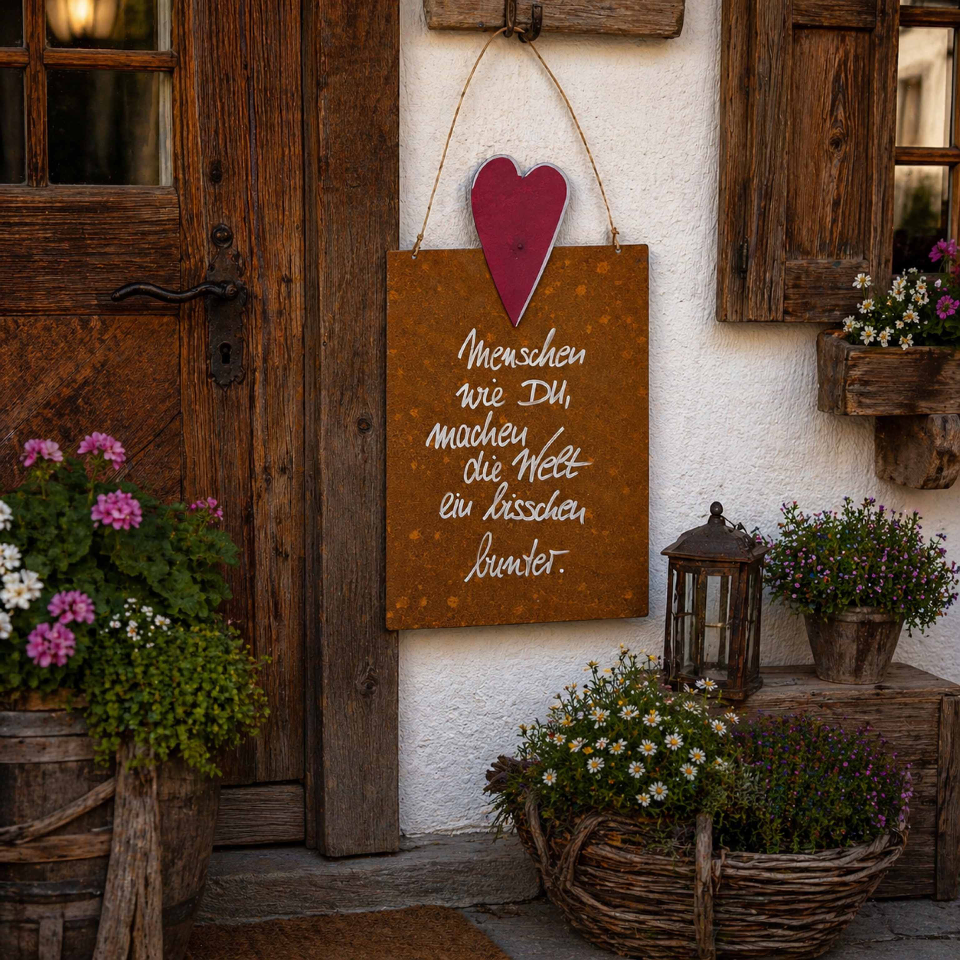 Rosttafel Hochformat "Menschen wie Du"