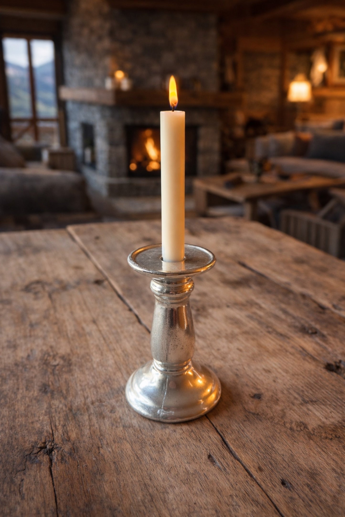 Kerzenhalter Silberoptik