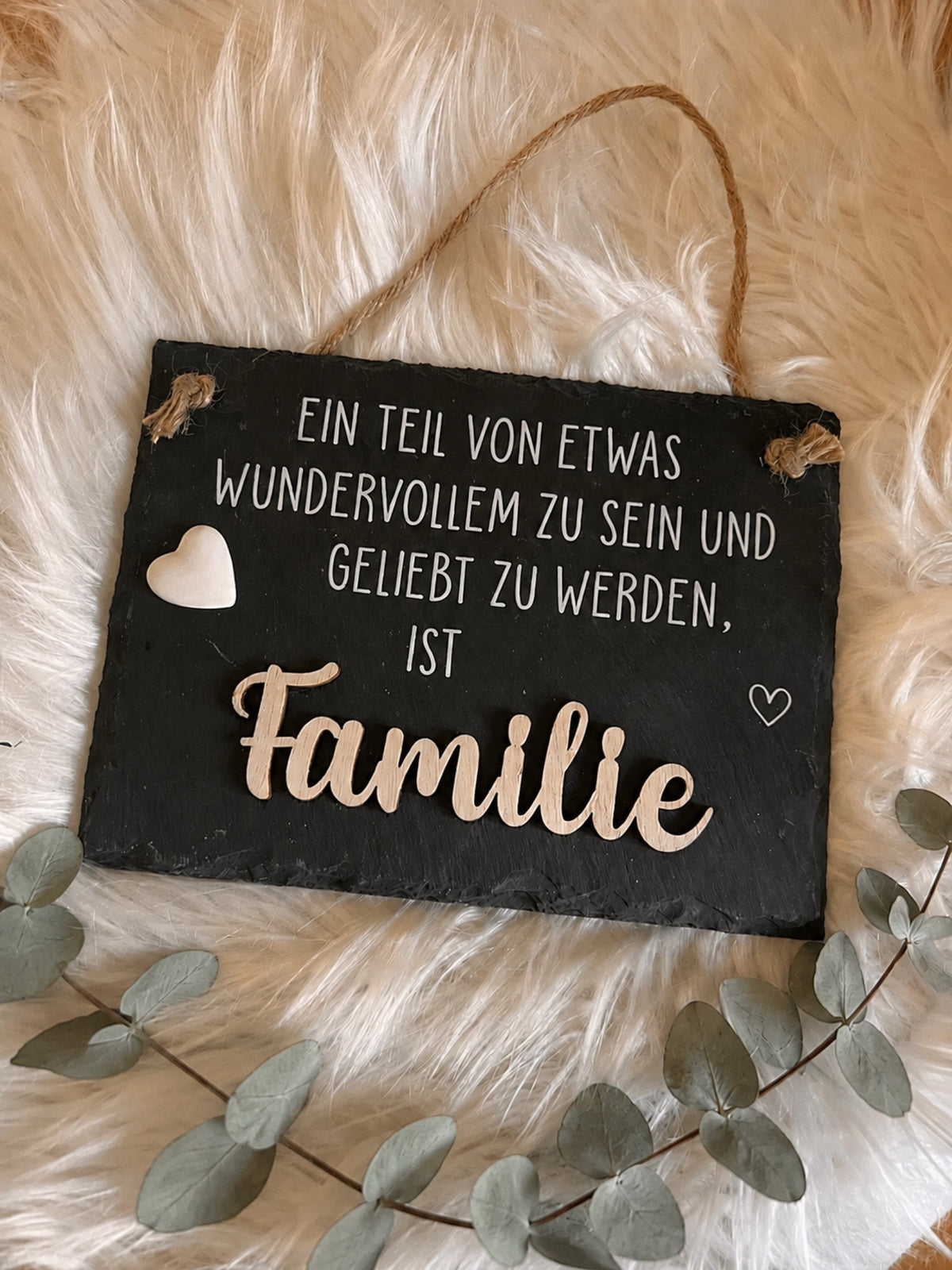 Schiefertafel „Ein Teil von etwas Wundervollen“