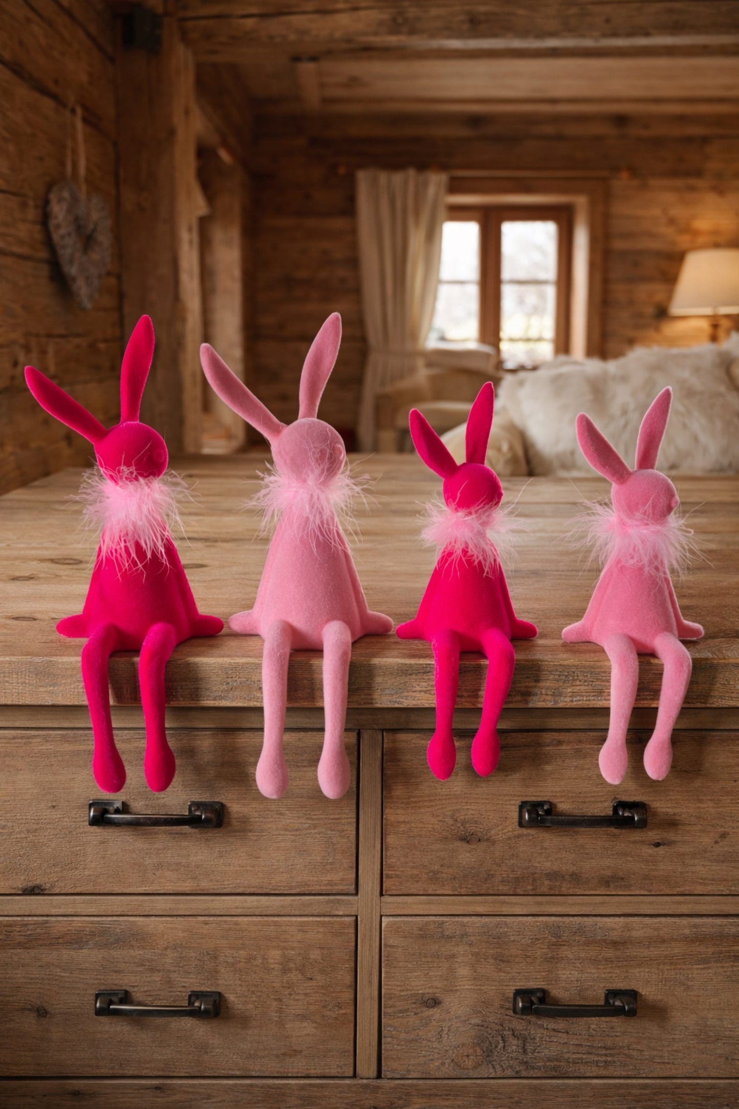 Kantenhocker Hase Pink
