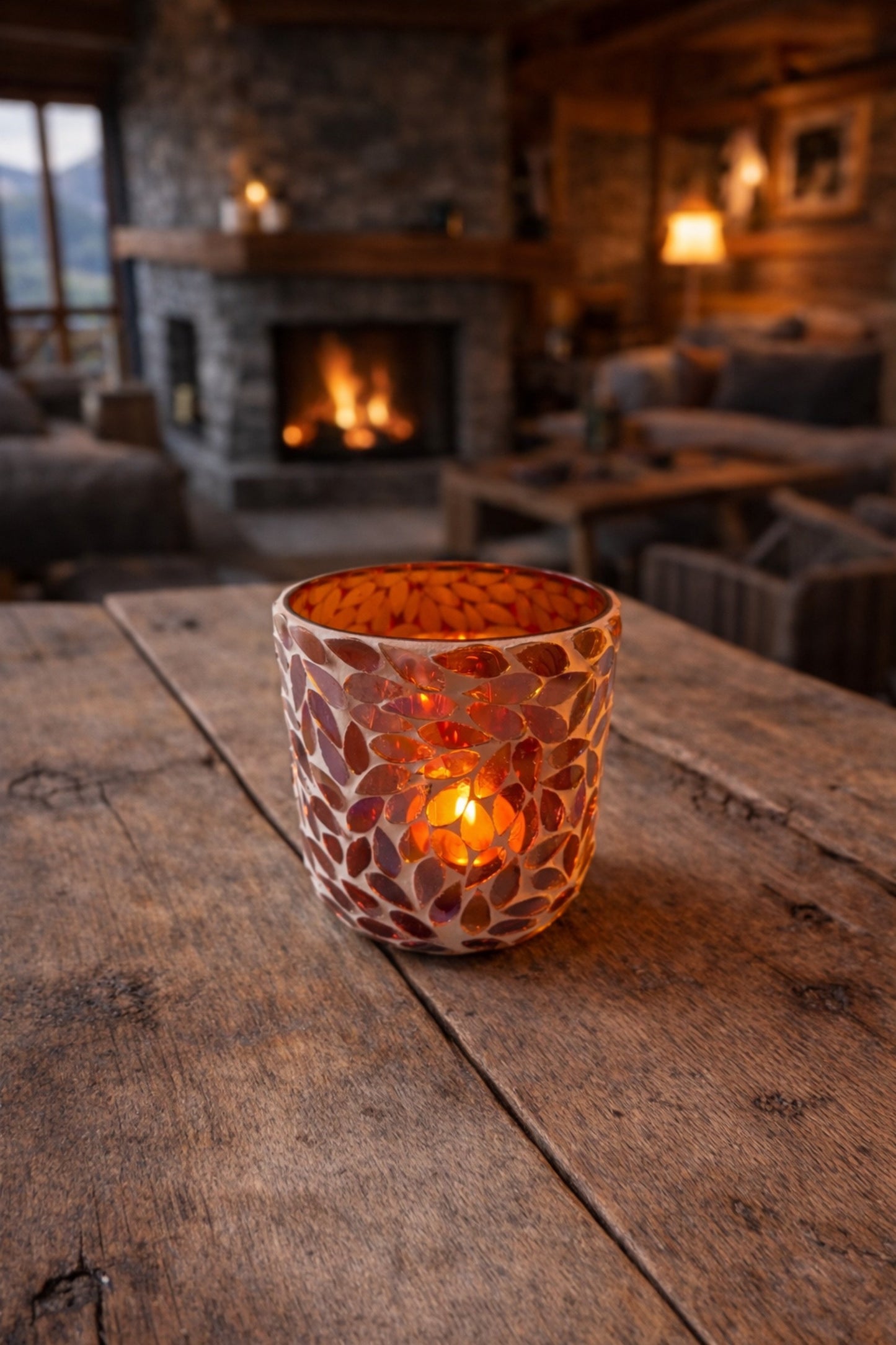 Windlicht aus Glas