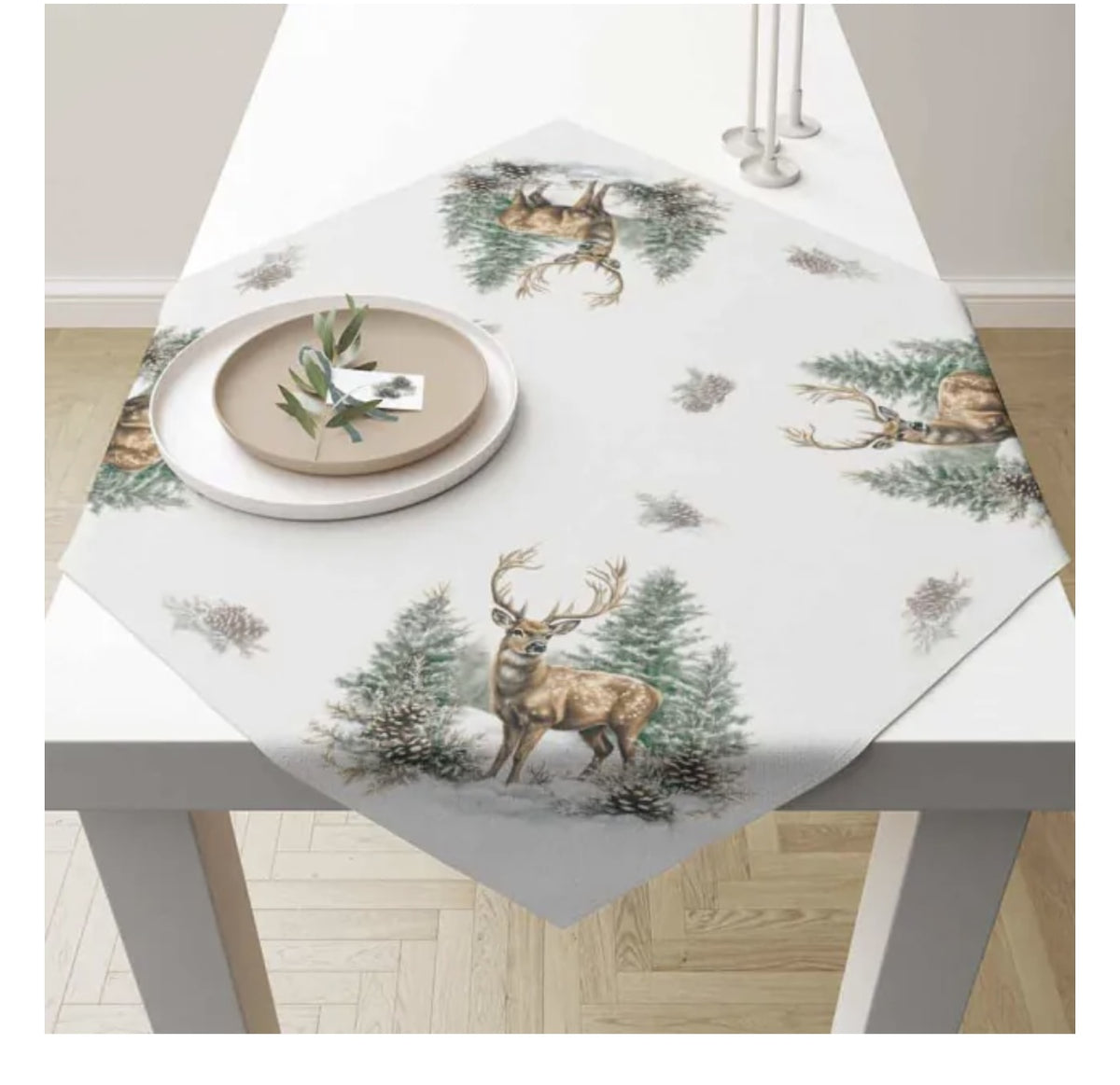 Tischdecke mit Hirschmotiv