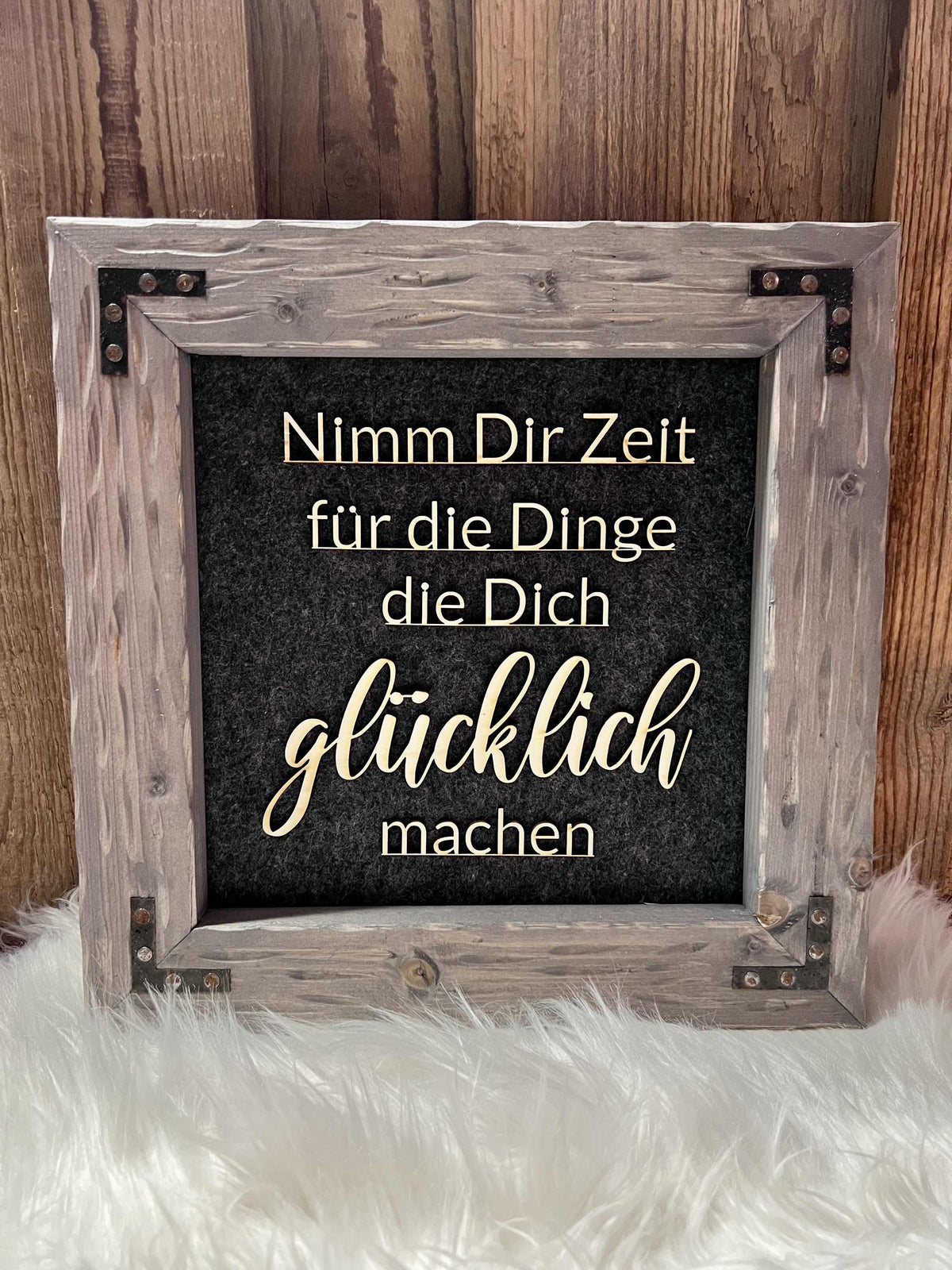 Holzrahmen 30*30cm "Nimm dir Zeit"