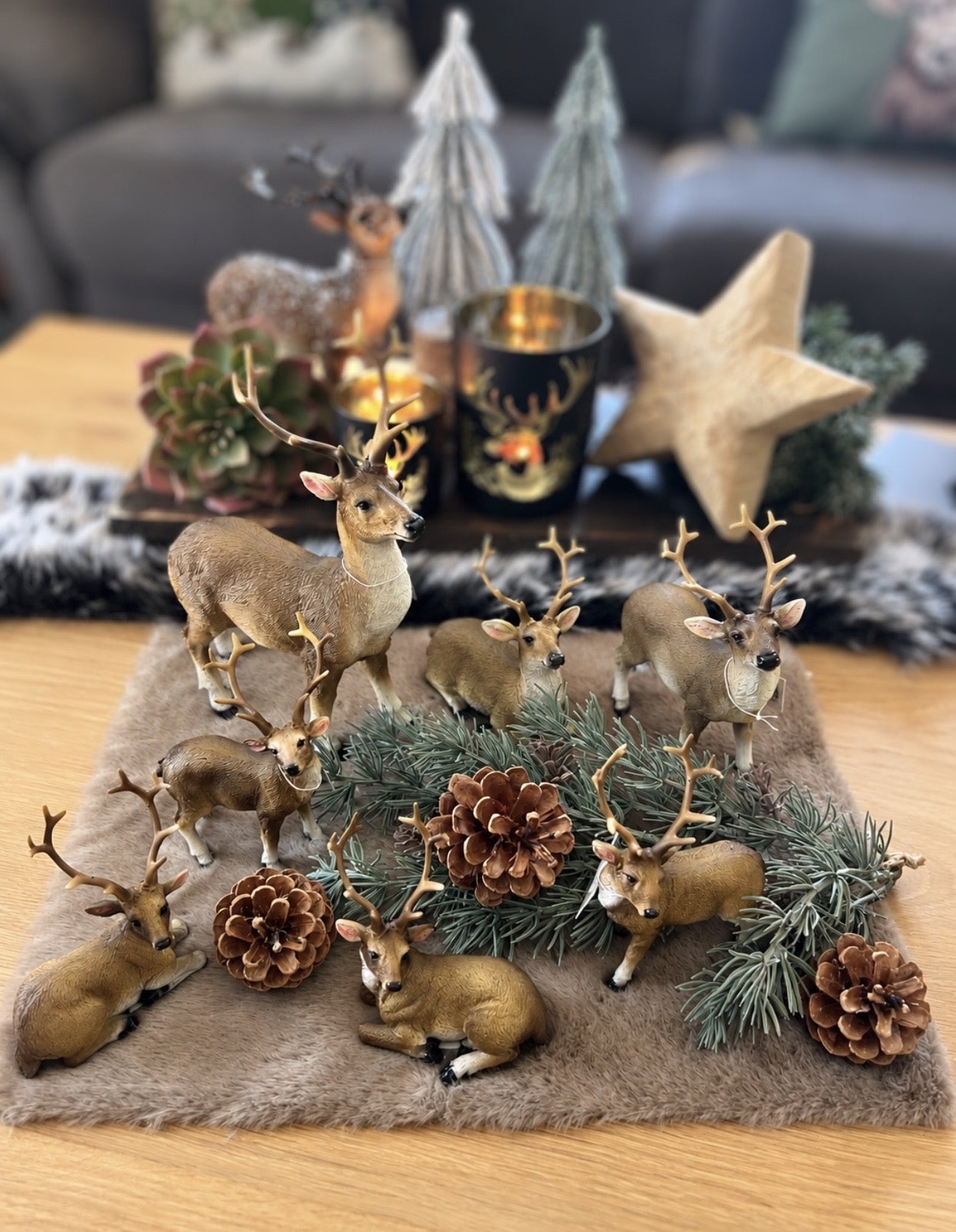 Beschneite Hirsche Größe S