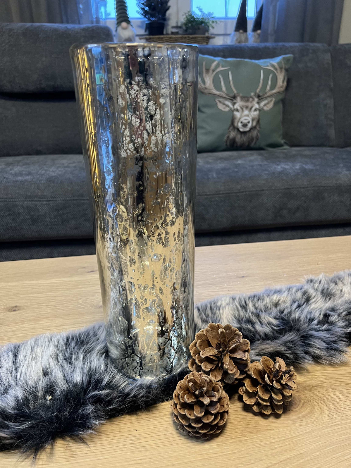 Zylindervase aus Glas mit Boden