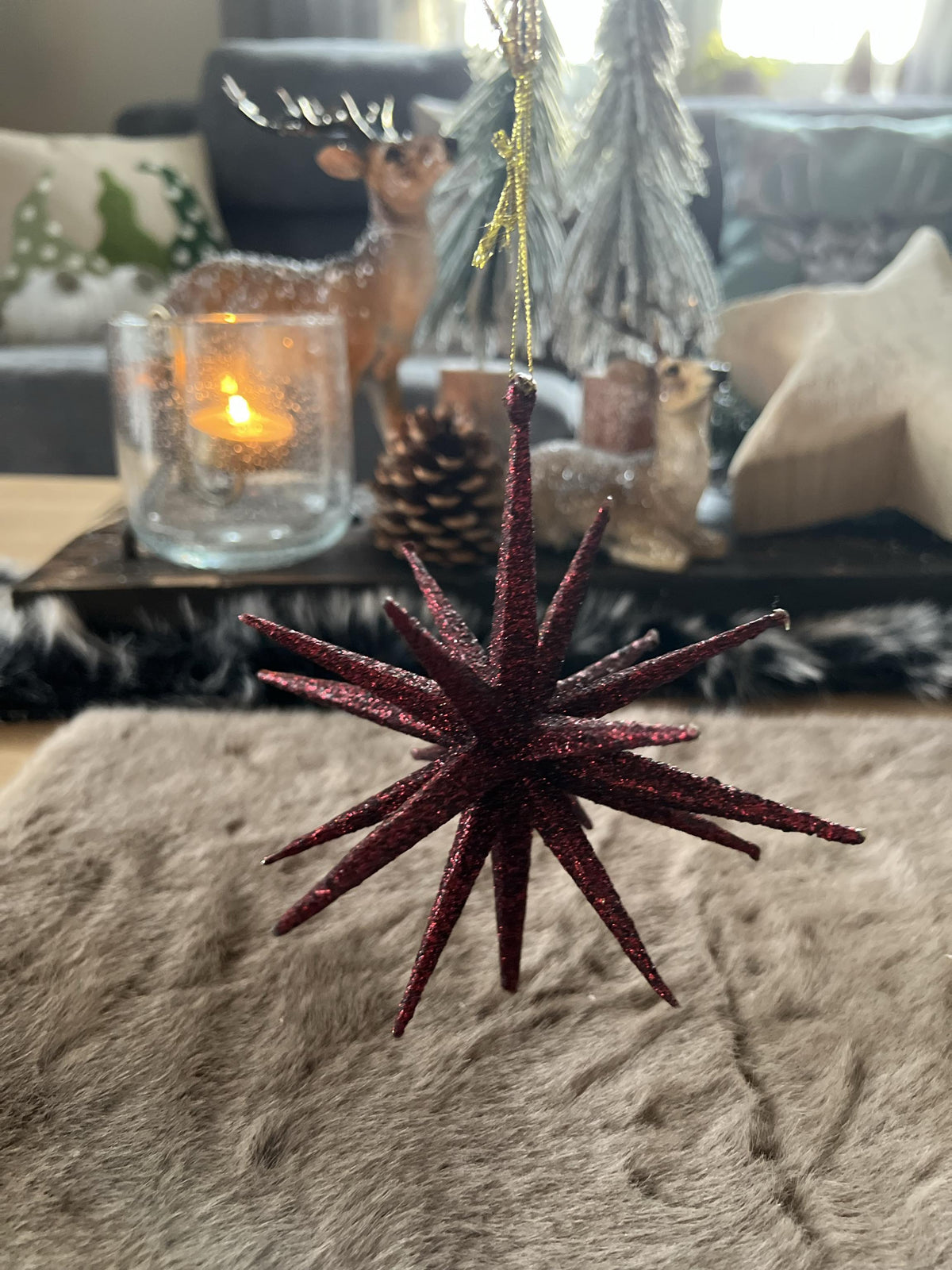 3D Sternanhänger glitzernd
