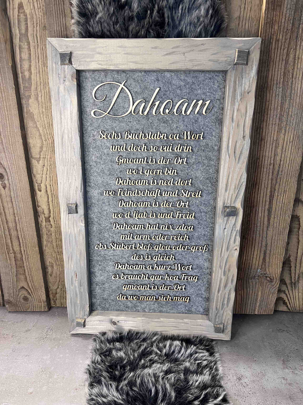 Holzrahmen "Dahoam"