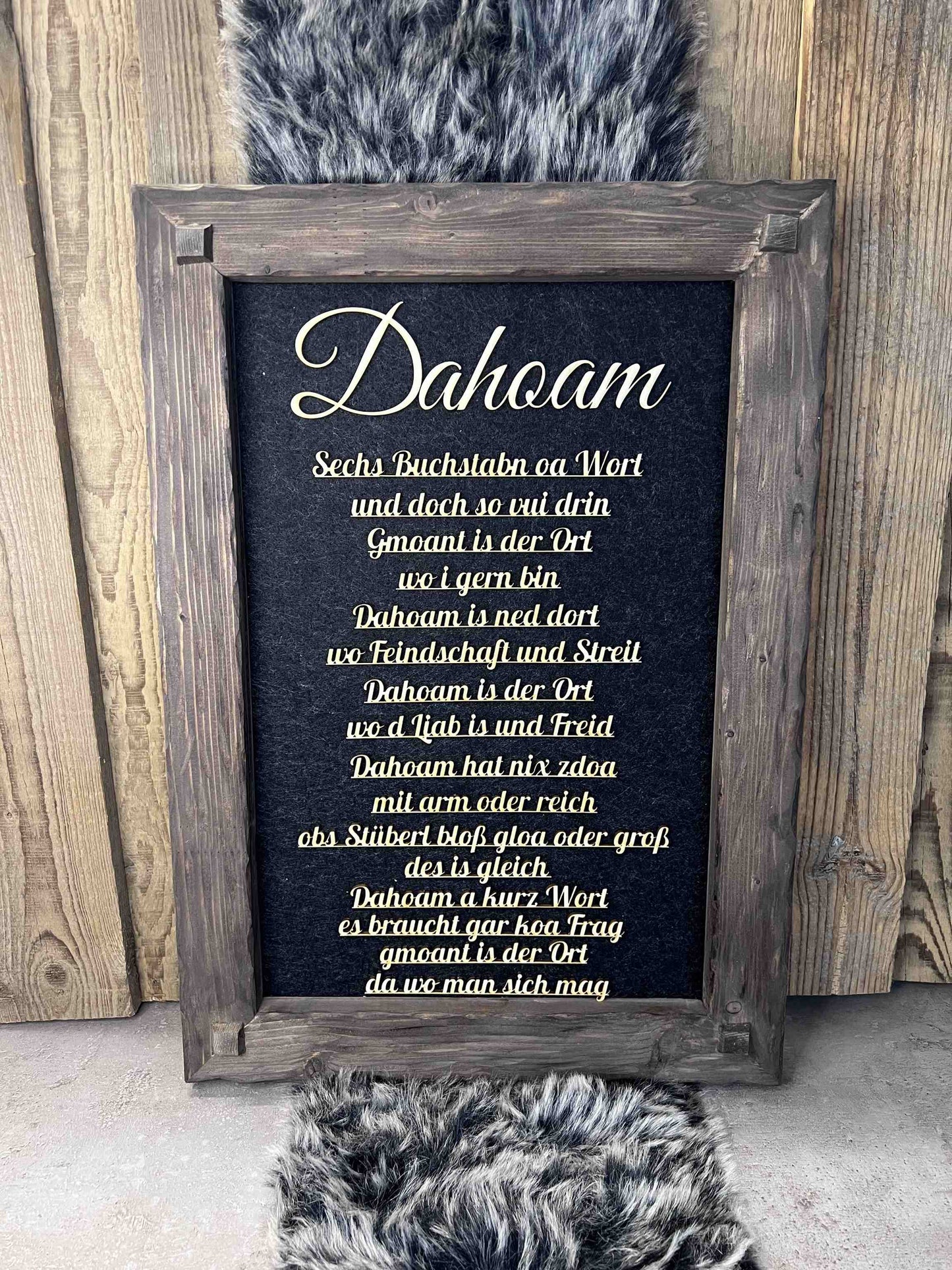 Holzrahmen "Dahoam"