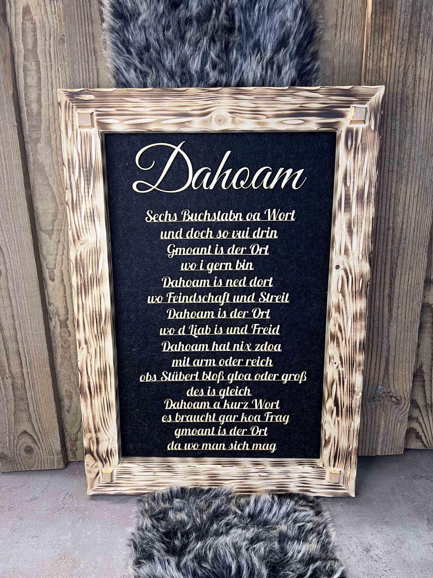 Holzrahmen "Dahoam"