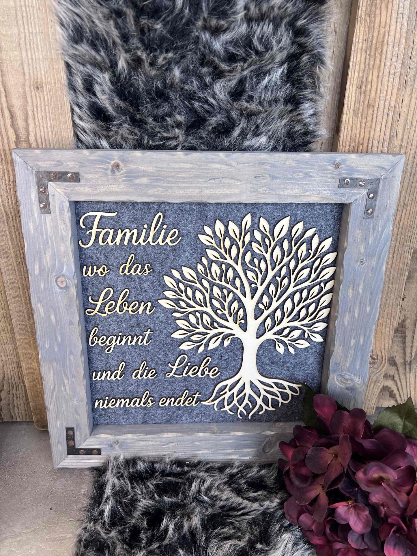 Holzrahmen 35*35cm "Familie"