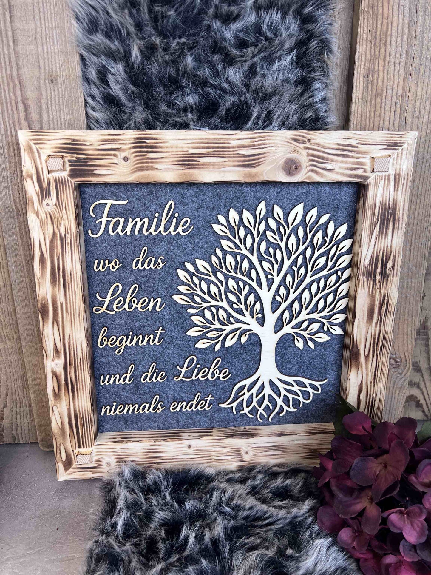 Holzrahmen 35*35cm "Familie"