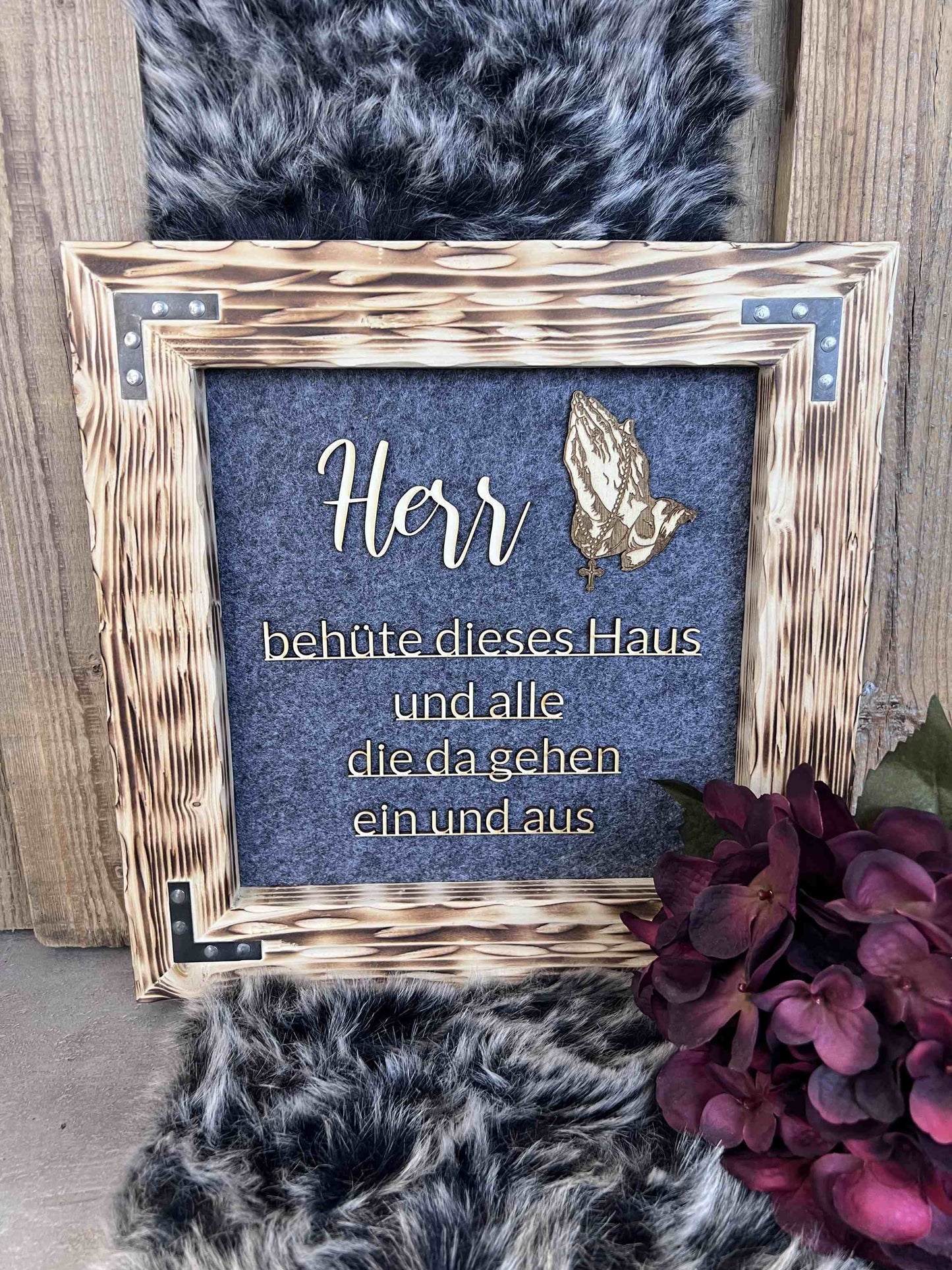 Holzrahmen 30*30cm "Haussegen"