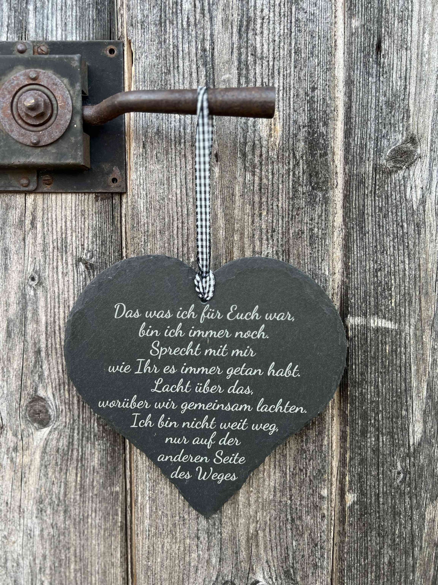 Schieferherz "Das was ich für euch war" 20*20cm