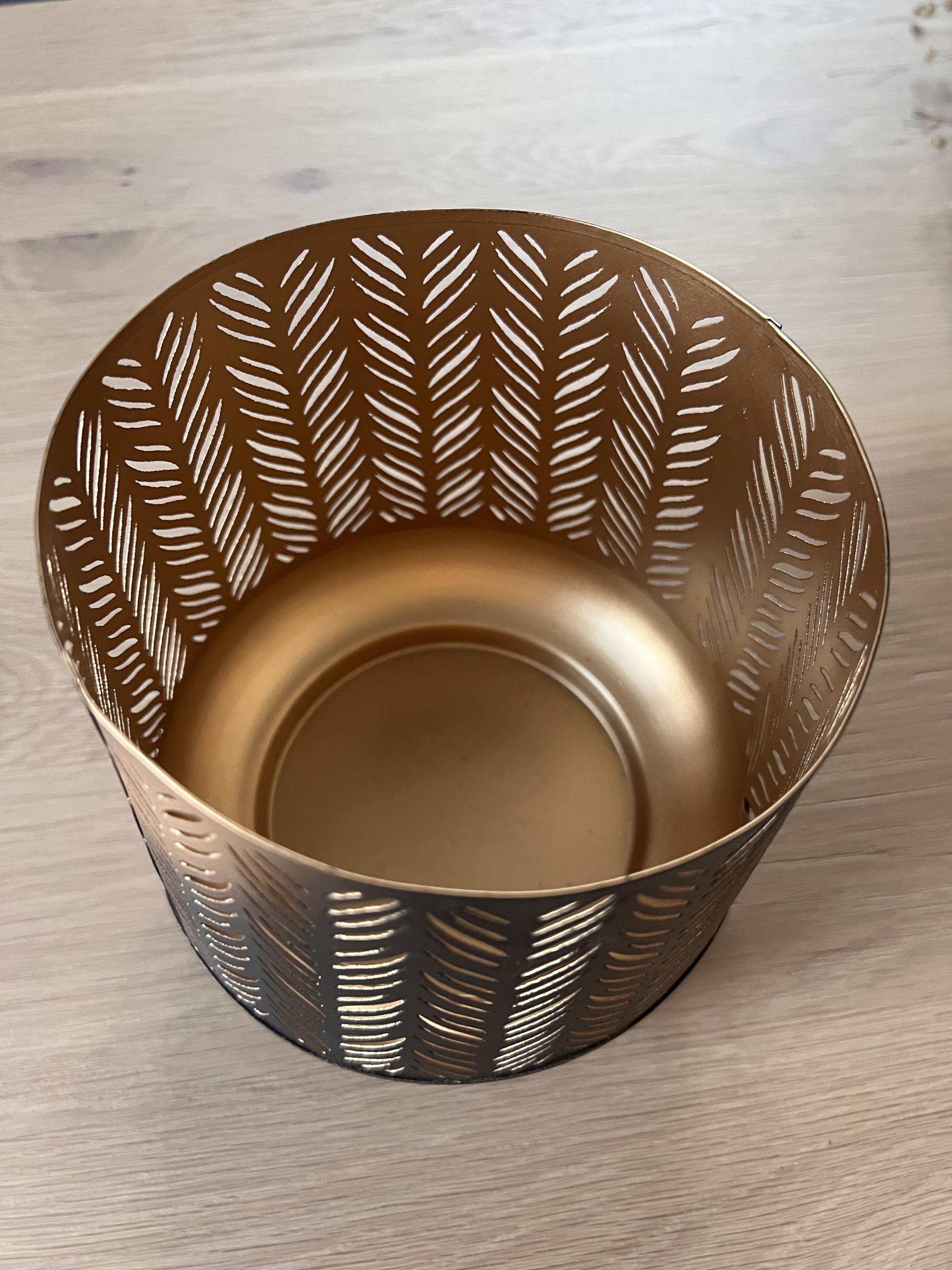 Windlicht Schwarz-Gold