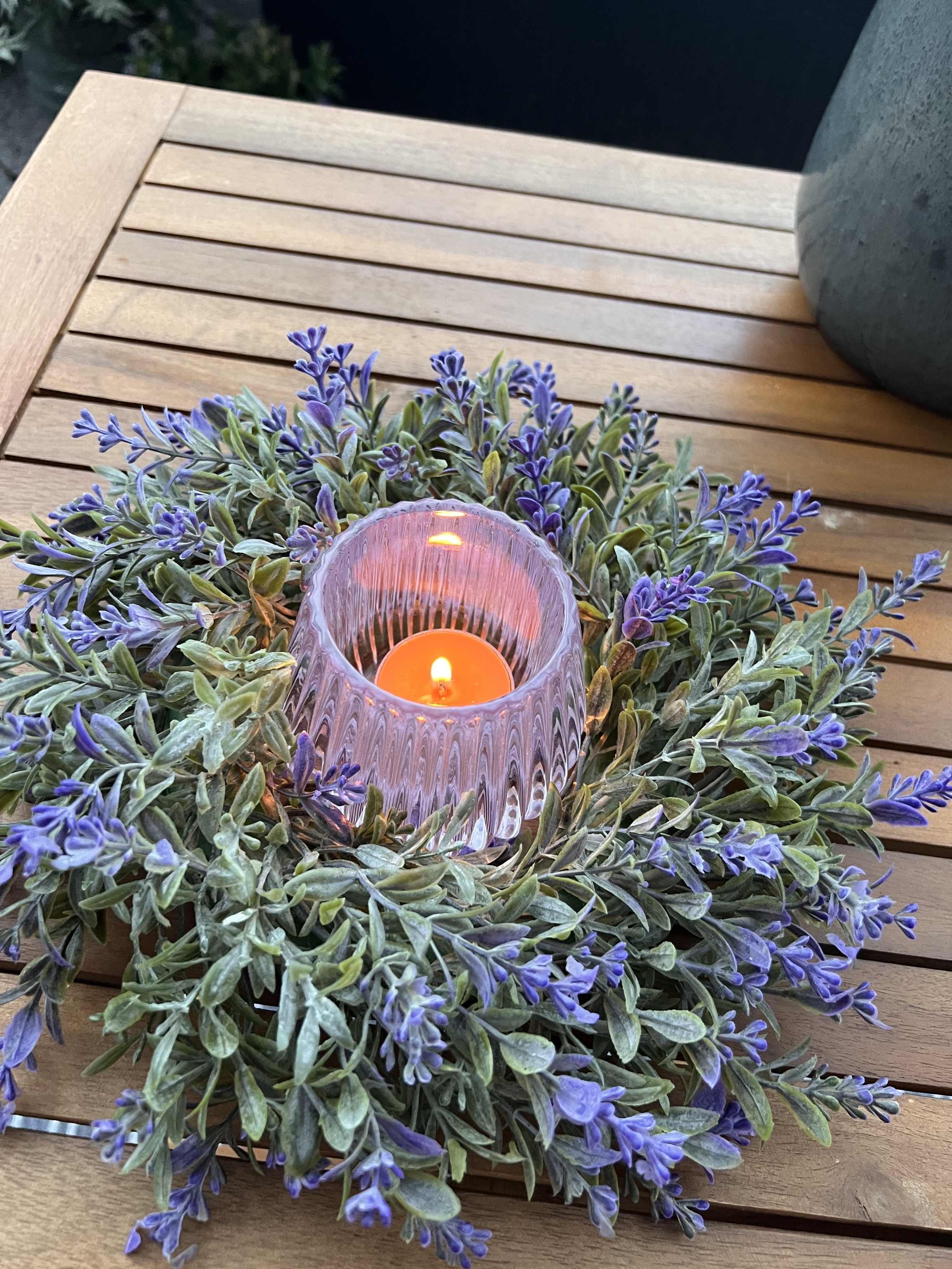 Glaswindlicht Lavendel