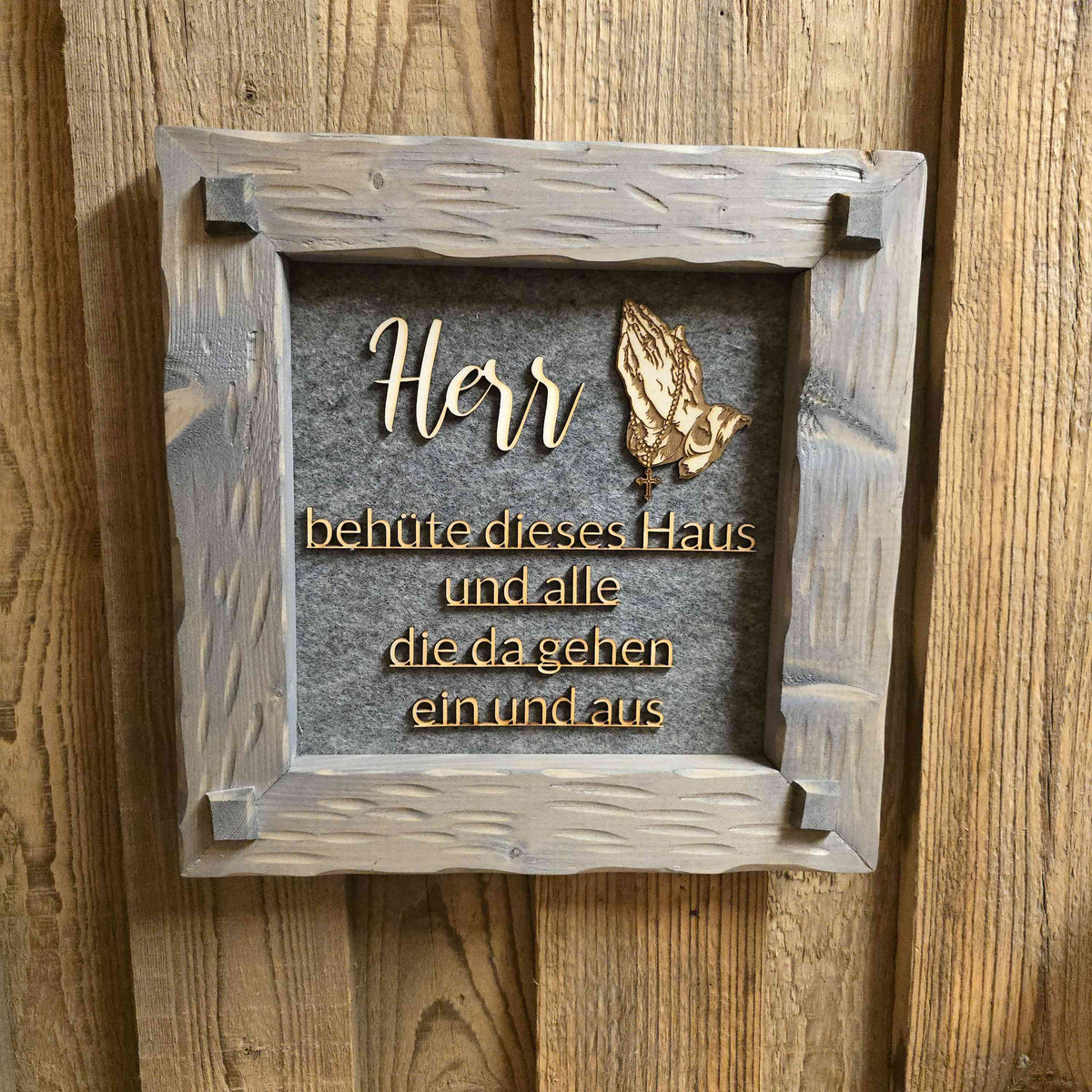 Holzrahmen 30*30cm "Haussegen"