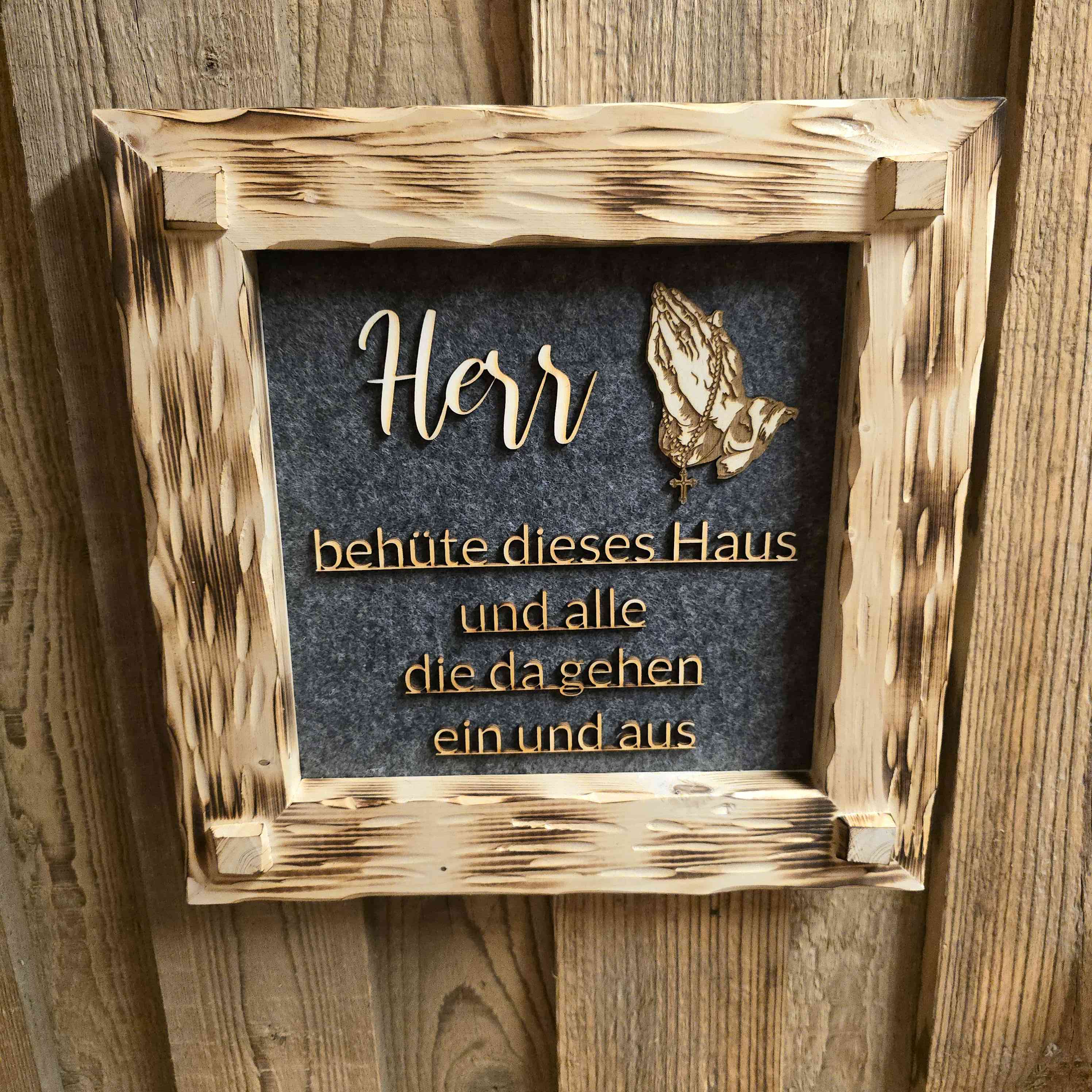 Holzrahmen 30*30cm "Haussegen"