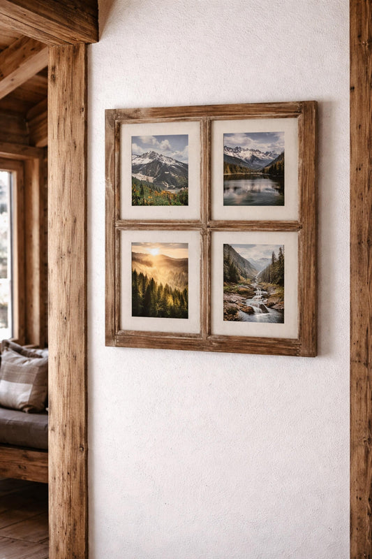 Holzbilderrahmen vierfach