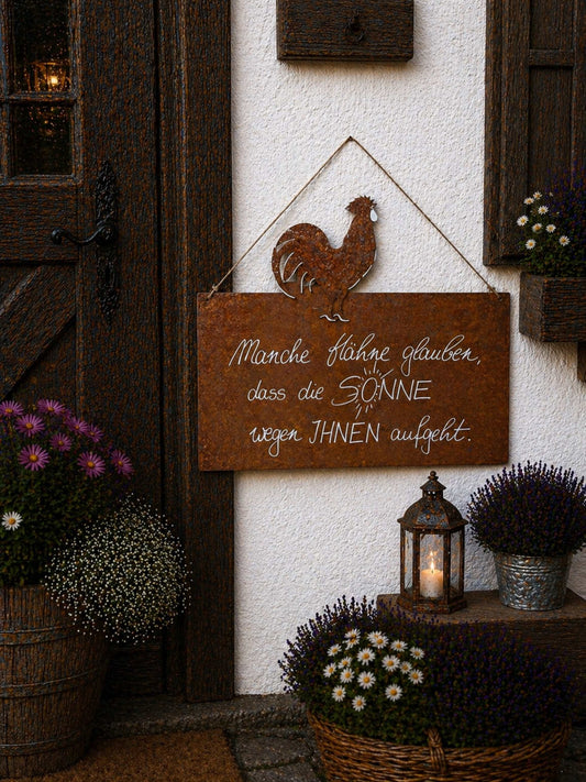 Rosttafel Querformat "Manche Hähne"