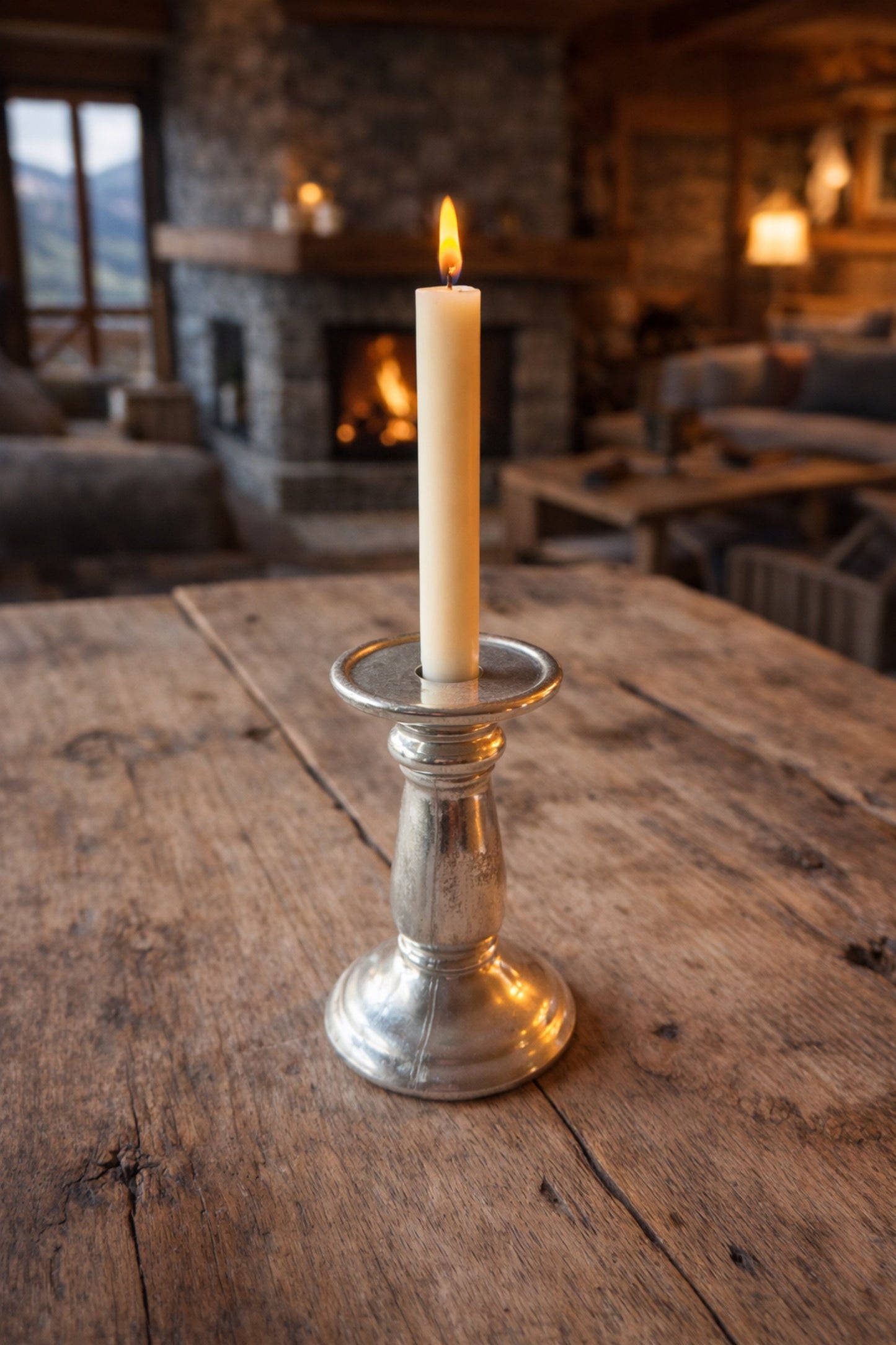 Kerzenhalter Silberoptik