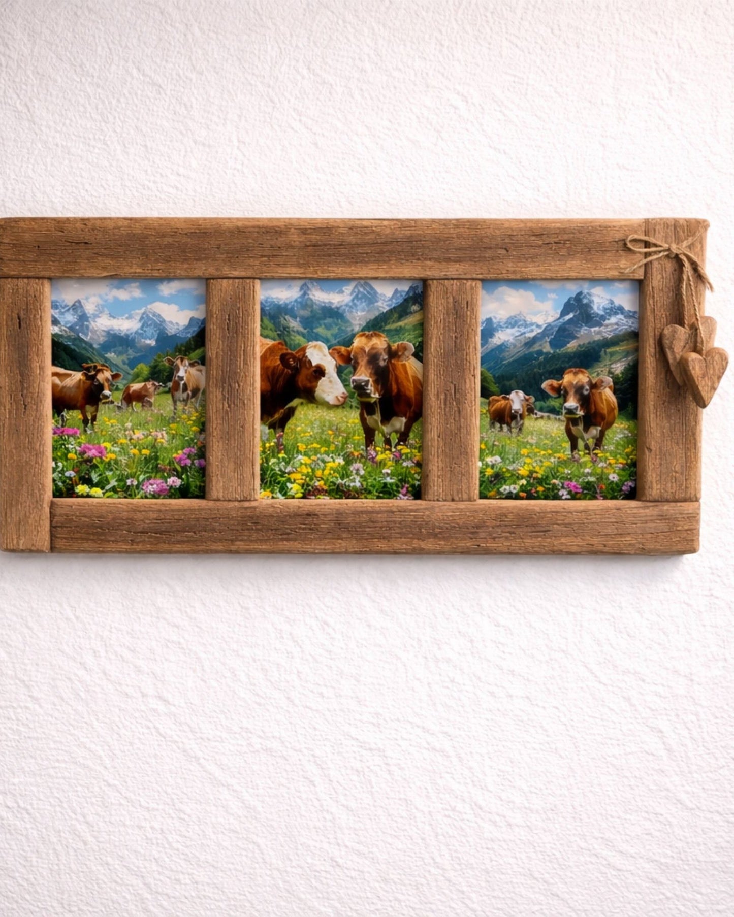 Holzbilderrahmen dreifach