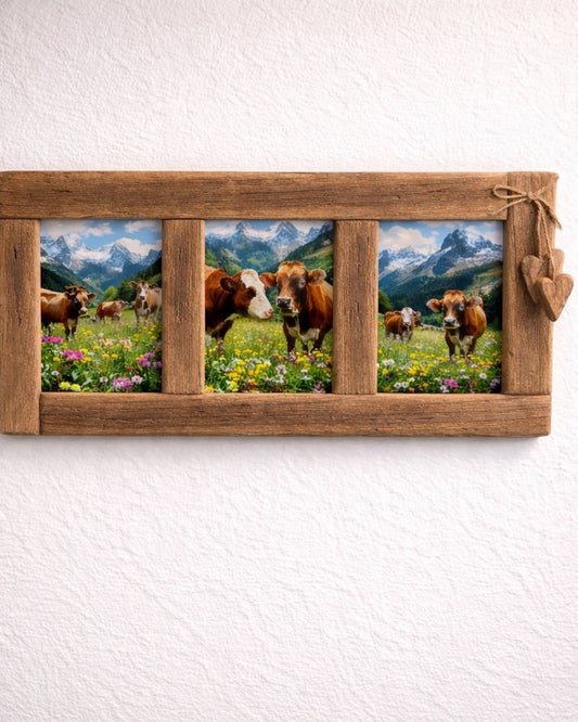 Holzbilderrahmen dreifach