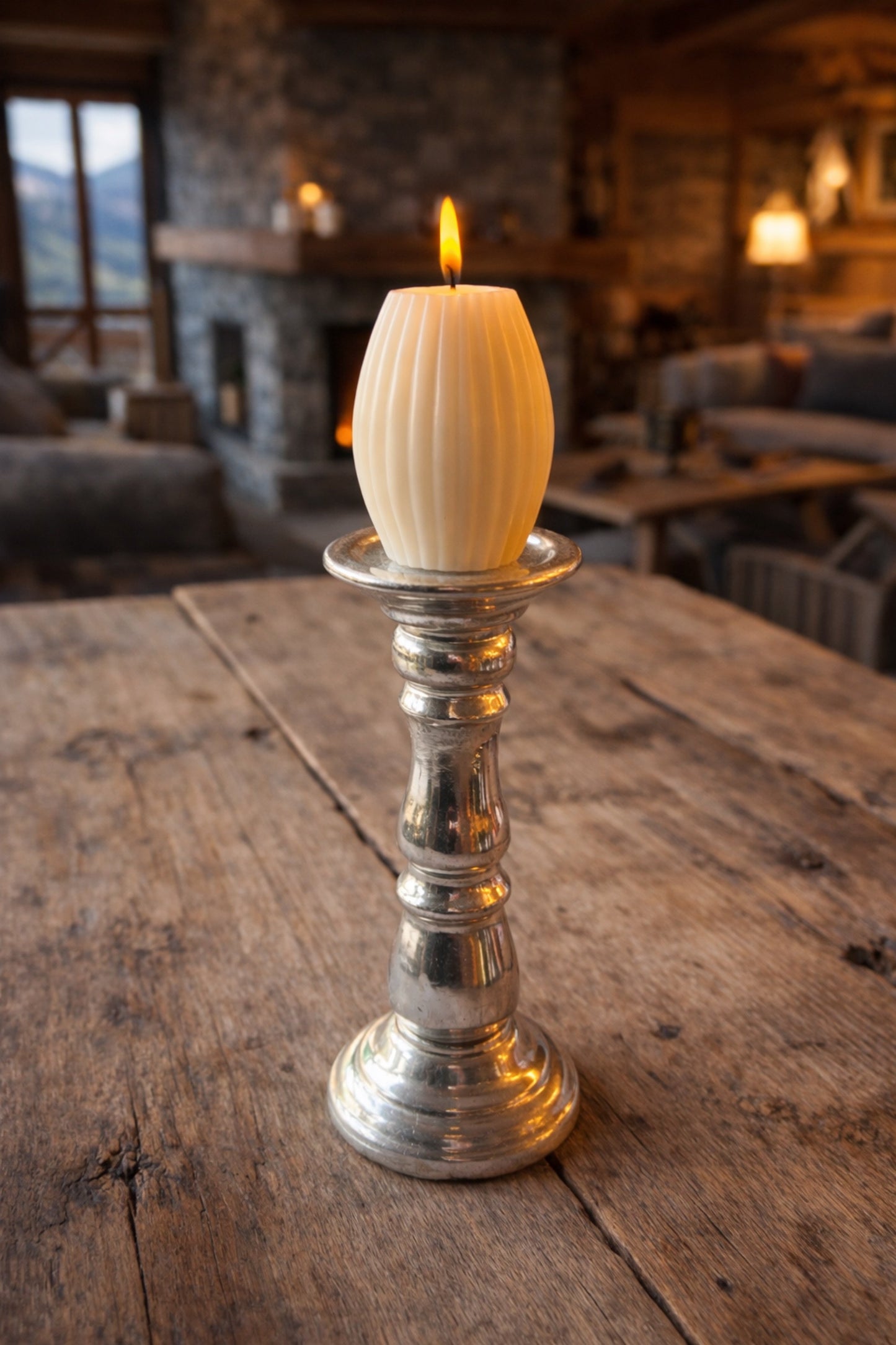 Kerzenhalter Silberoptik