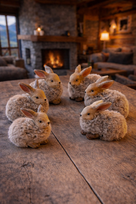 Hasenfigur grau melliert