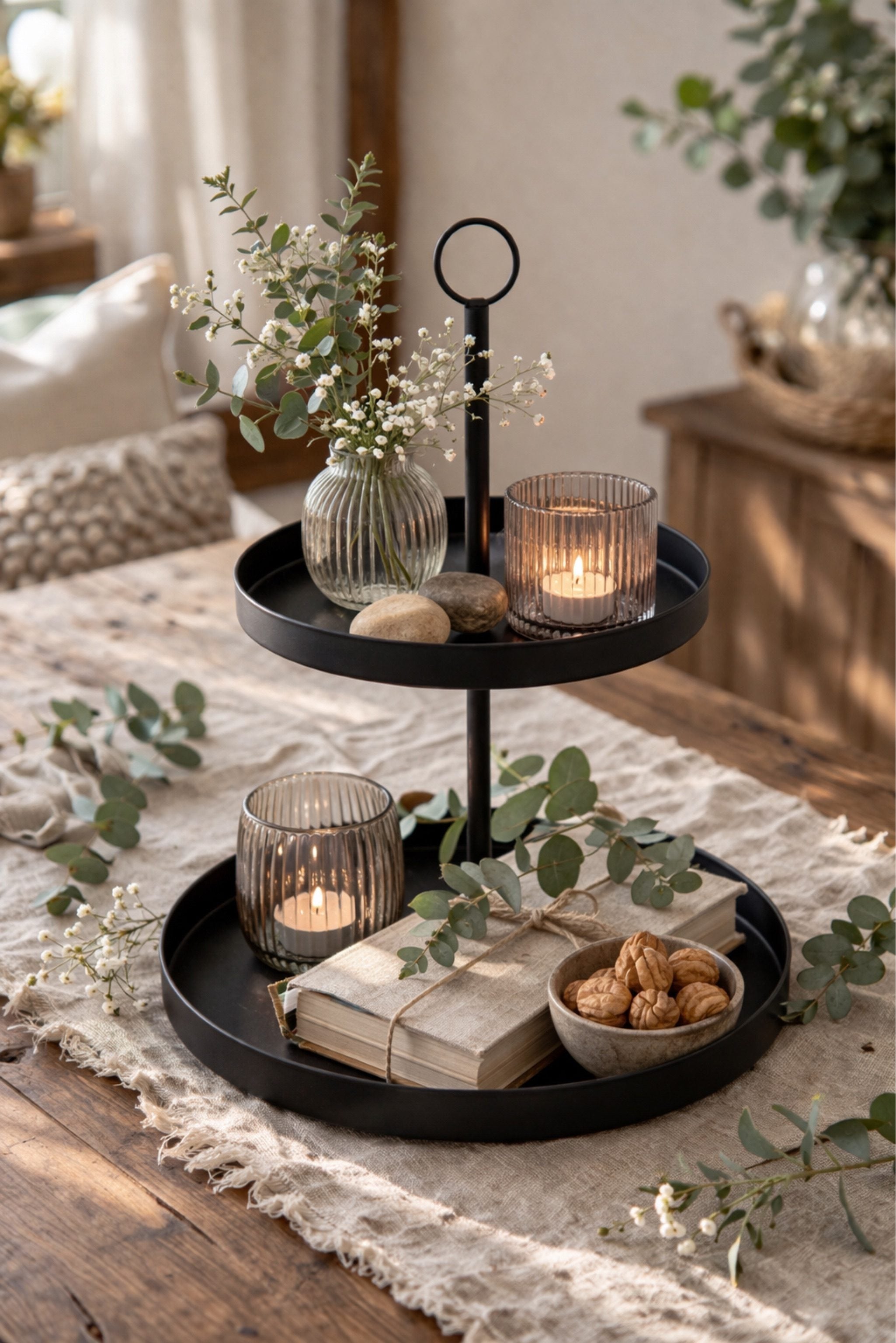 Etagere aus Metall schwarz
