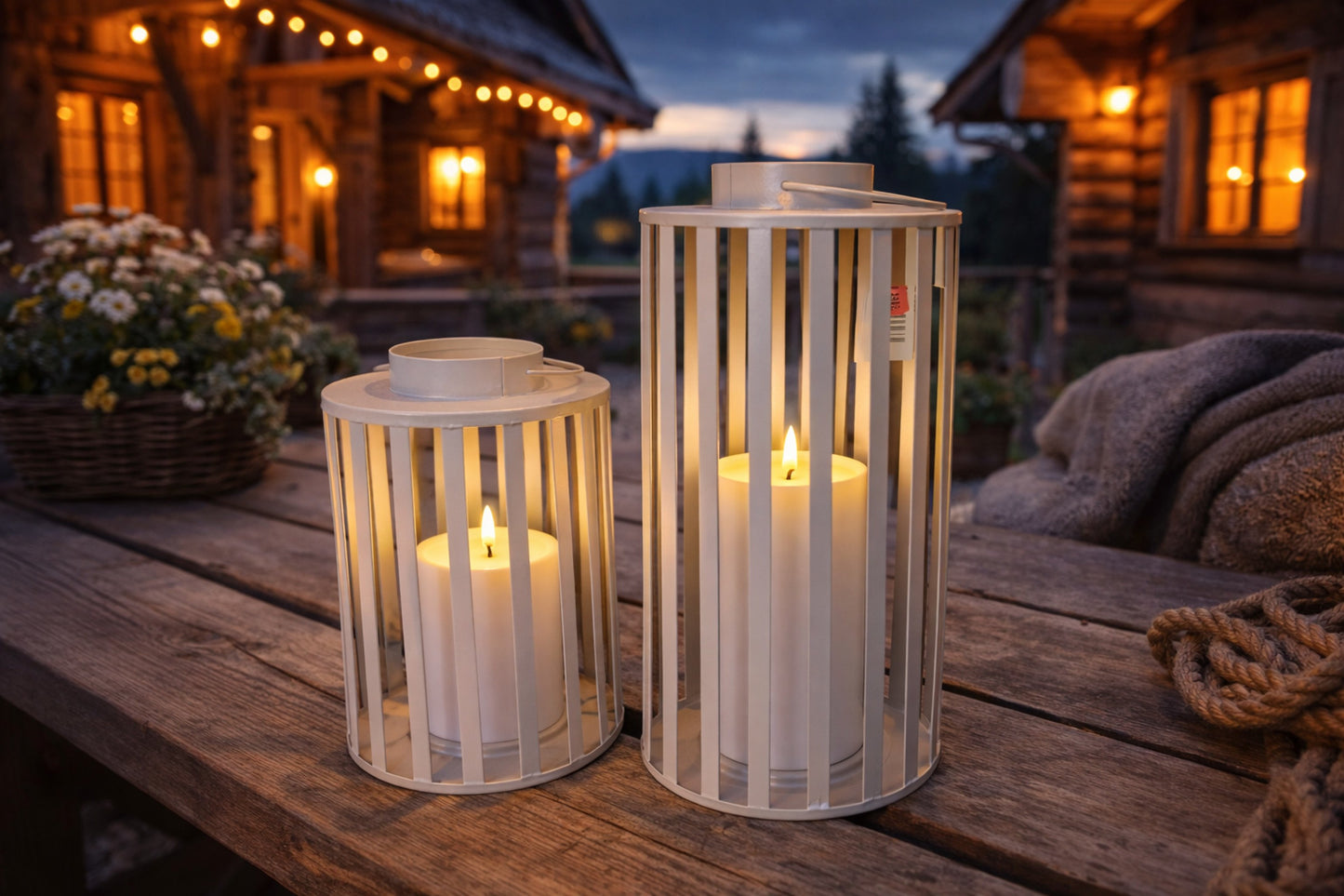 Sparset LED Laternen Outdoor Beige