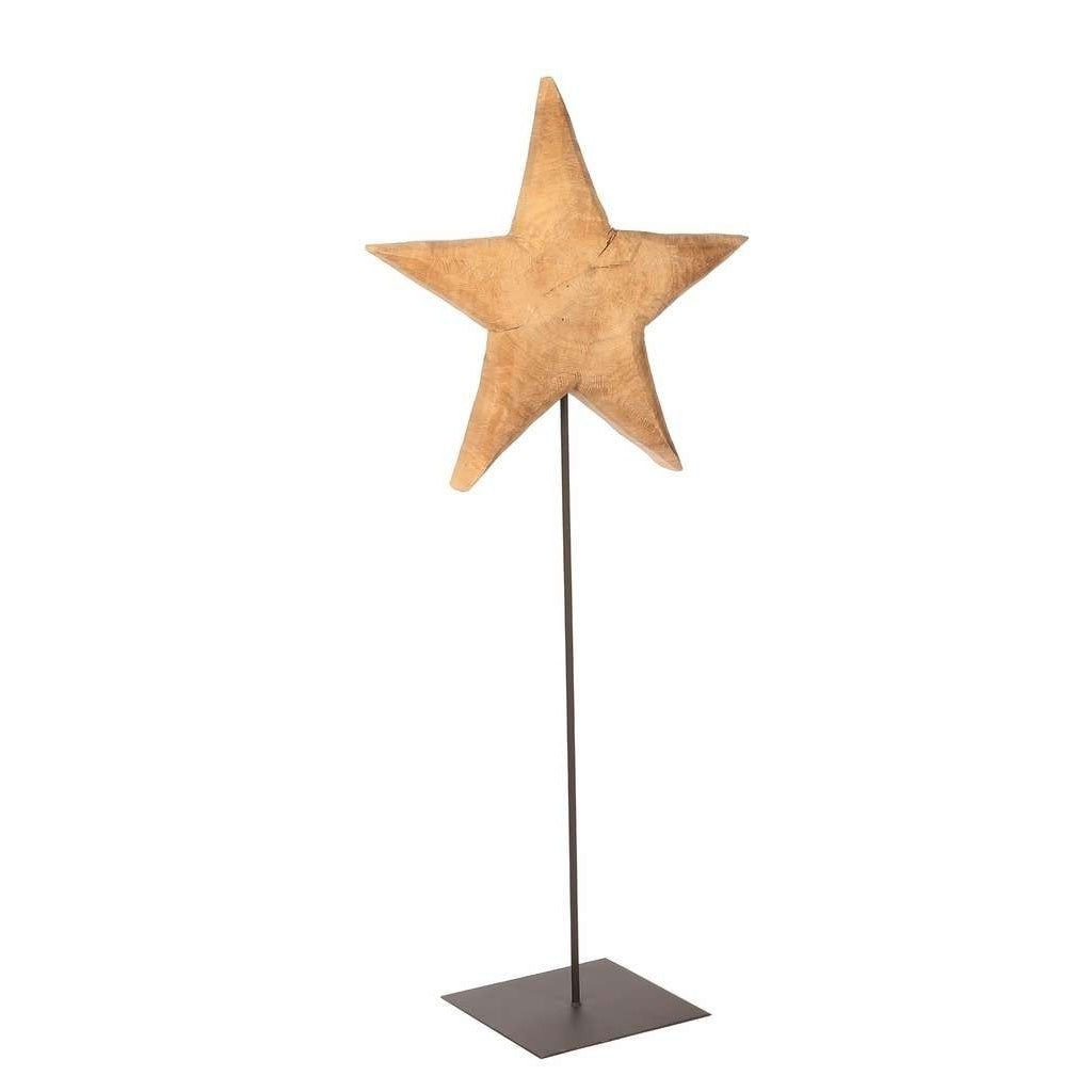 Holzstern massiv auf Metallständer