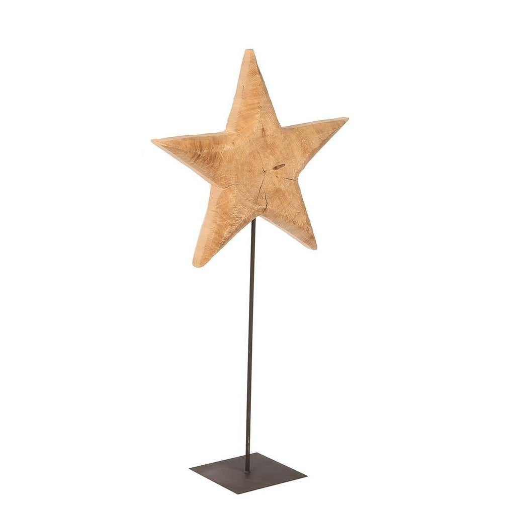 Holzstern massiv auf Metallständer
