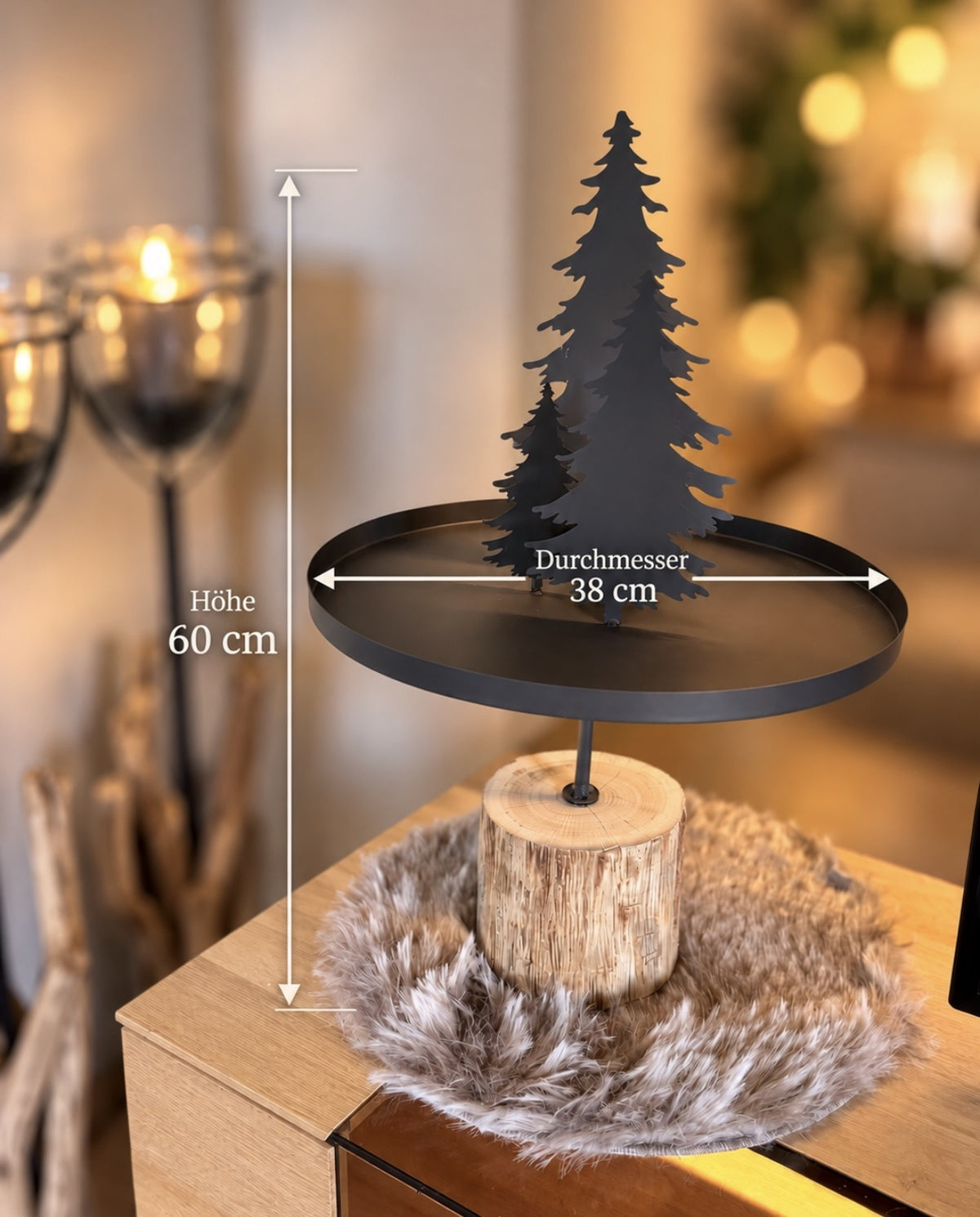 Etagere aus Holz und Metall