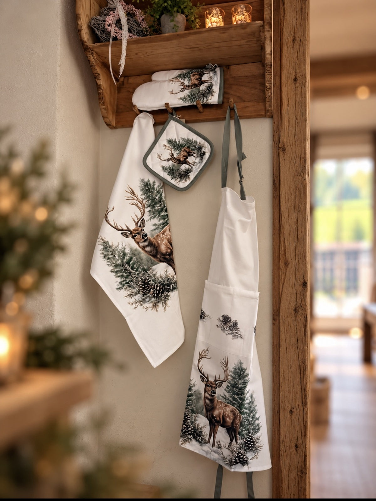 Ofenhandschuh mit Hirschmotiv