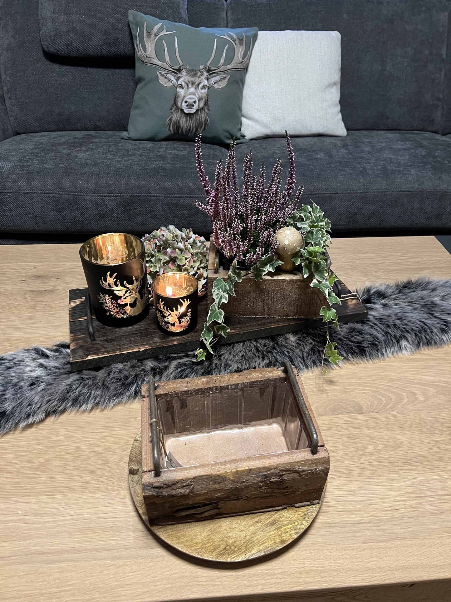 Holzkiste "Bloom" mit Metallgriffen