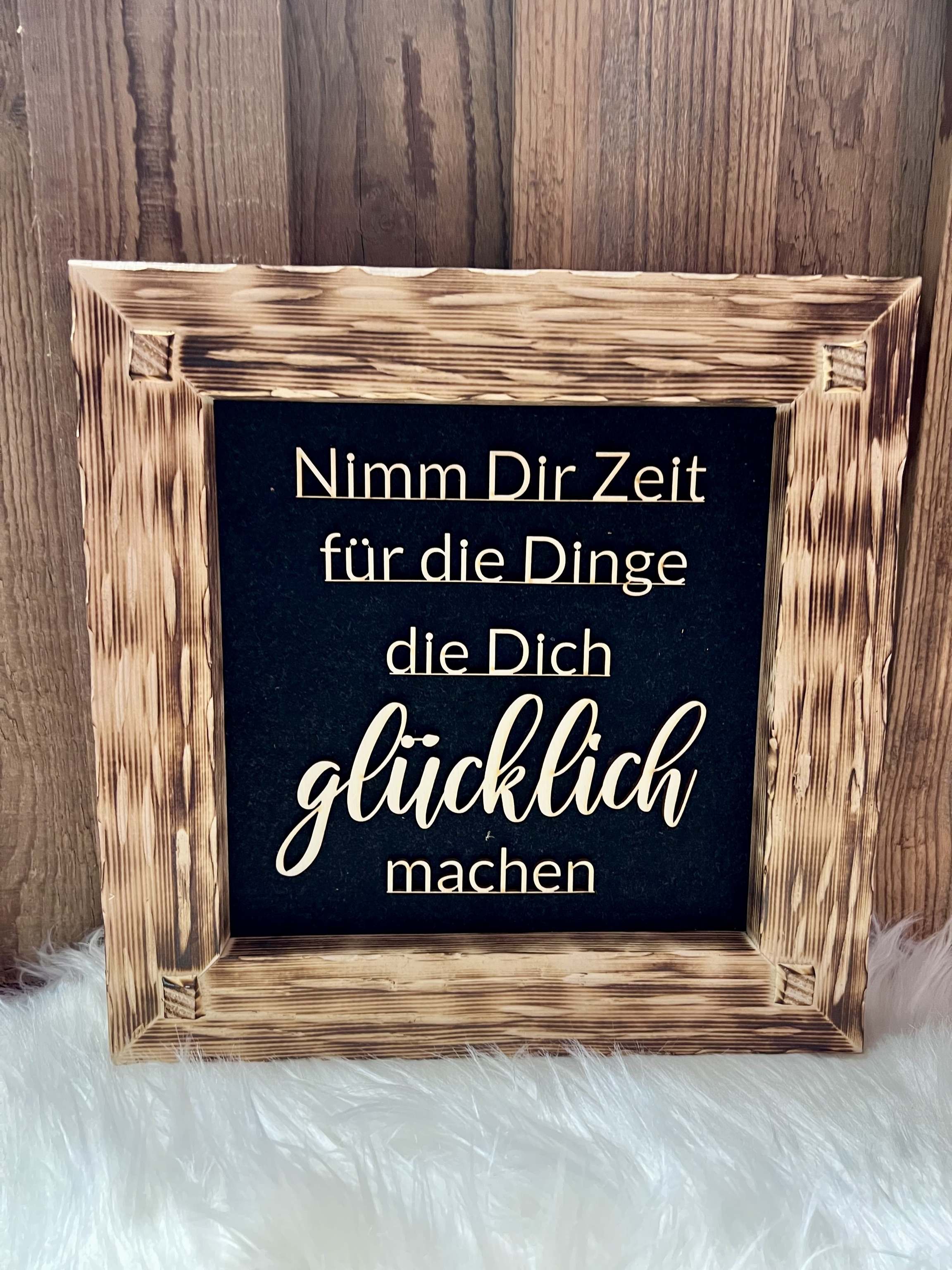 Holzrahmen 30*30cm "Nimm Dir Zeit"