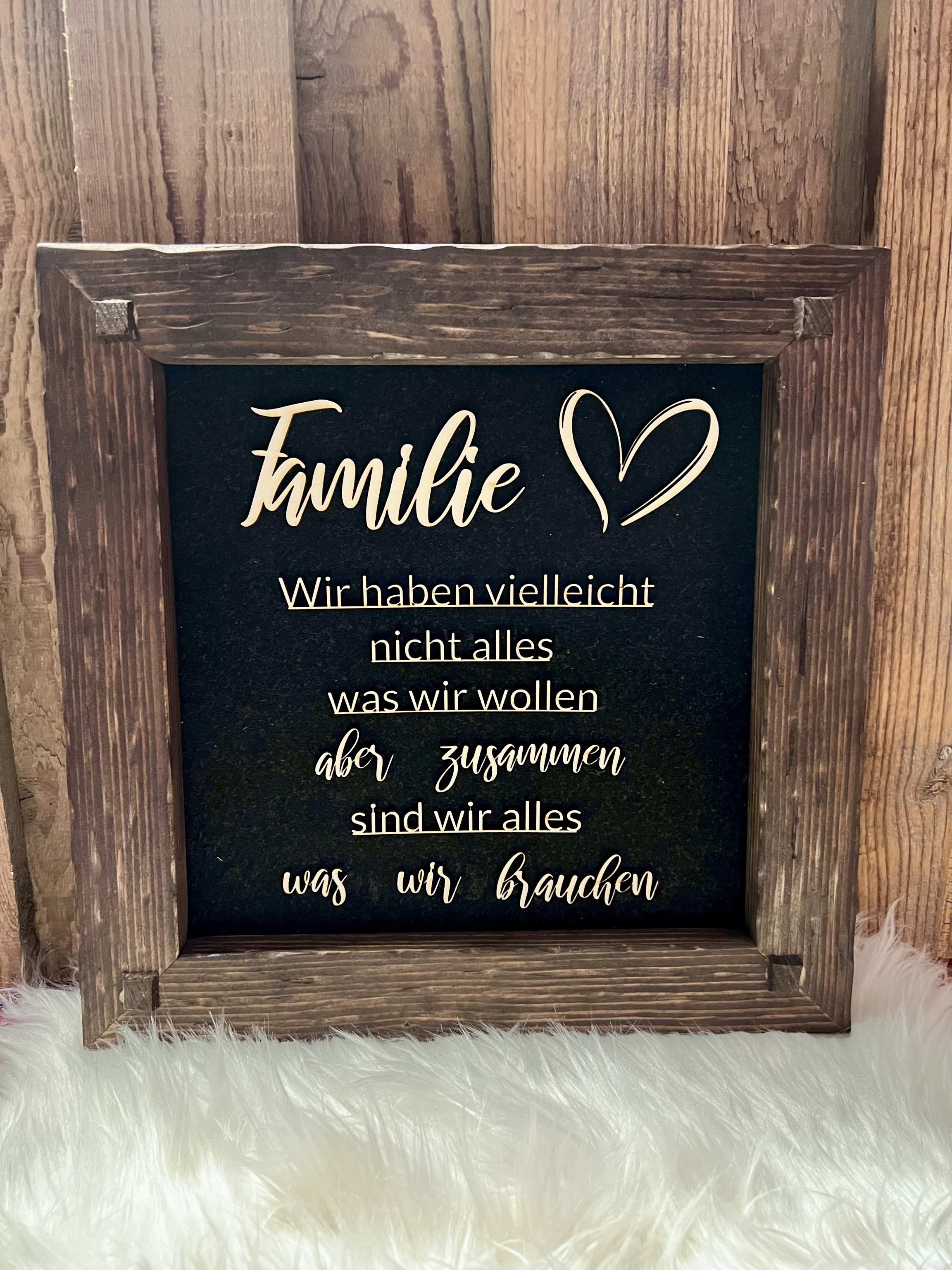 Holzrahmen 35*35cm "Familie"