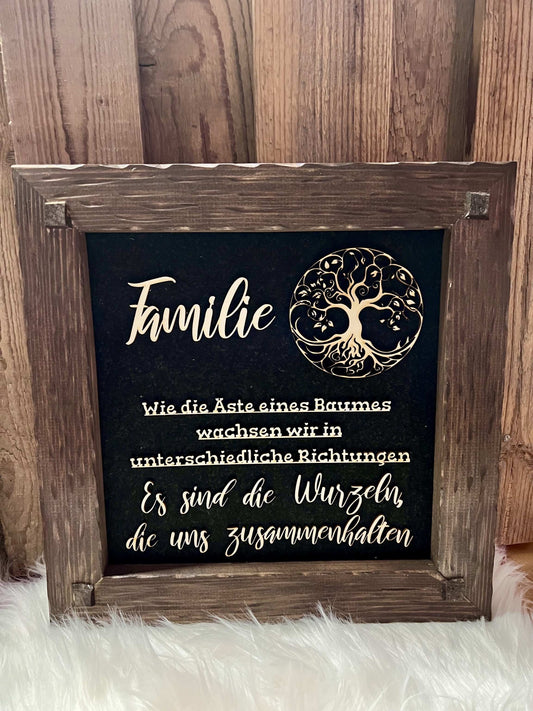 Holzrahmen 35*35cm "Familie"