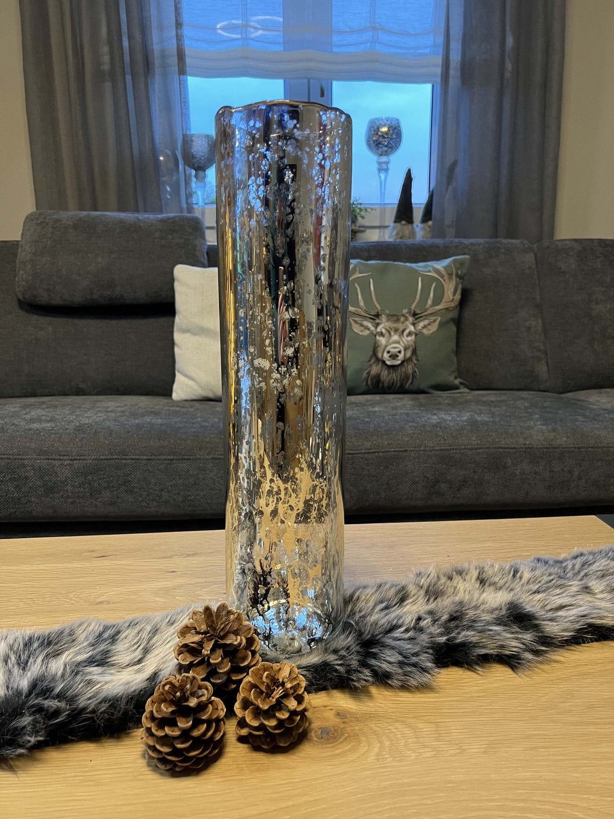 Zylindervase aus Glas mit Boden