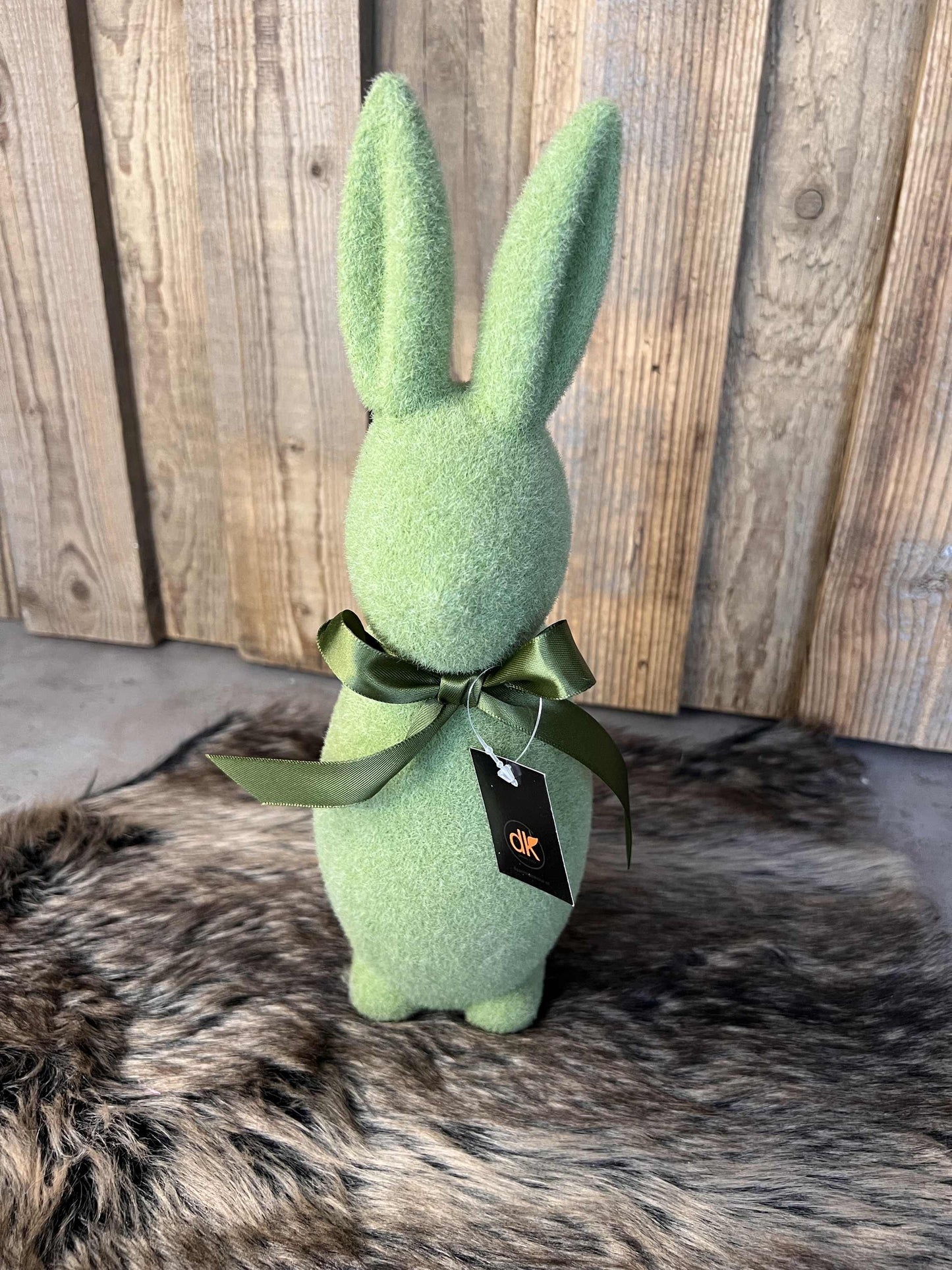 Hasenfigur beflockt "Dunkelgrün"
