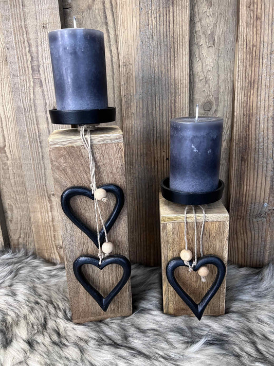 Kerzenhalter aus Mangoholz