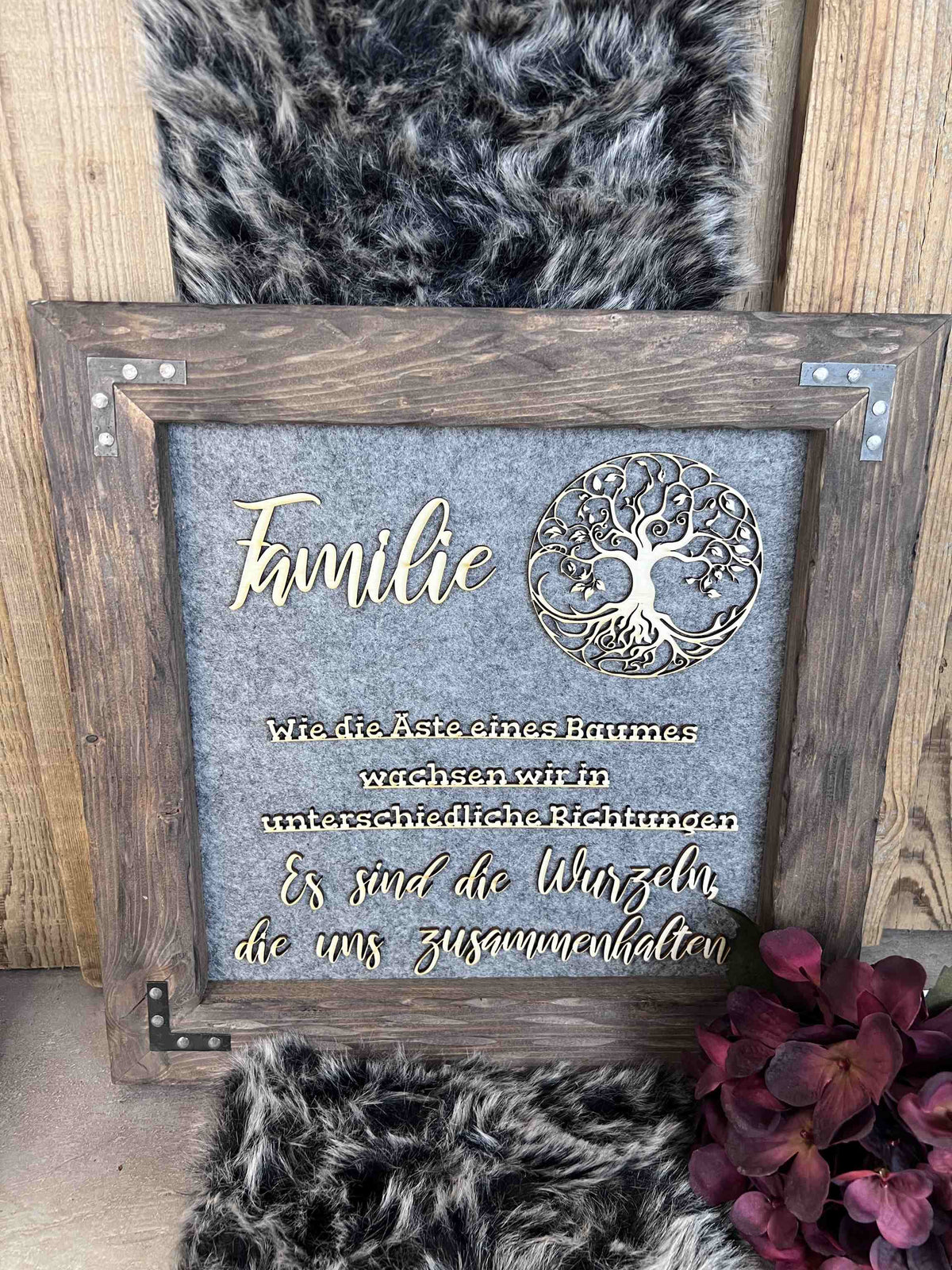 Holzrahmen 35*35cm "Familie"
