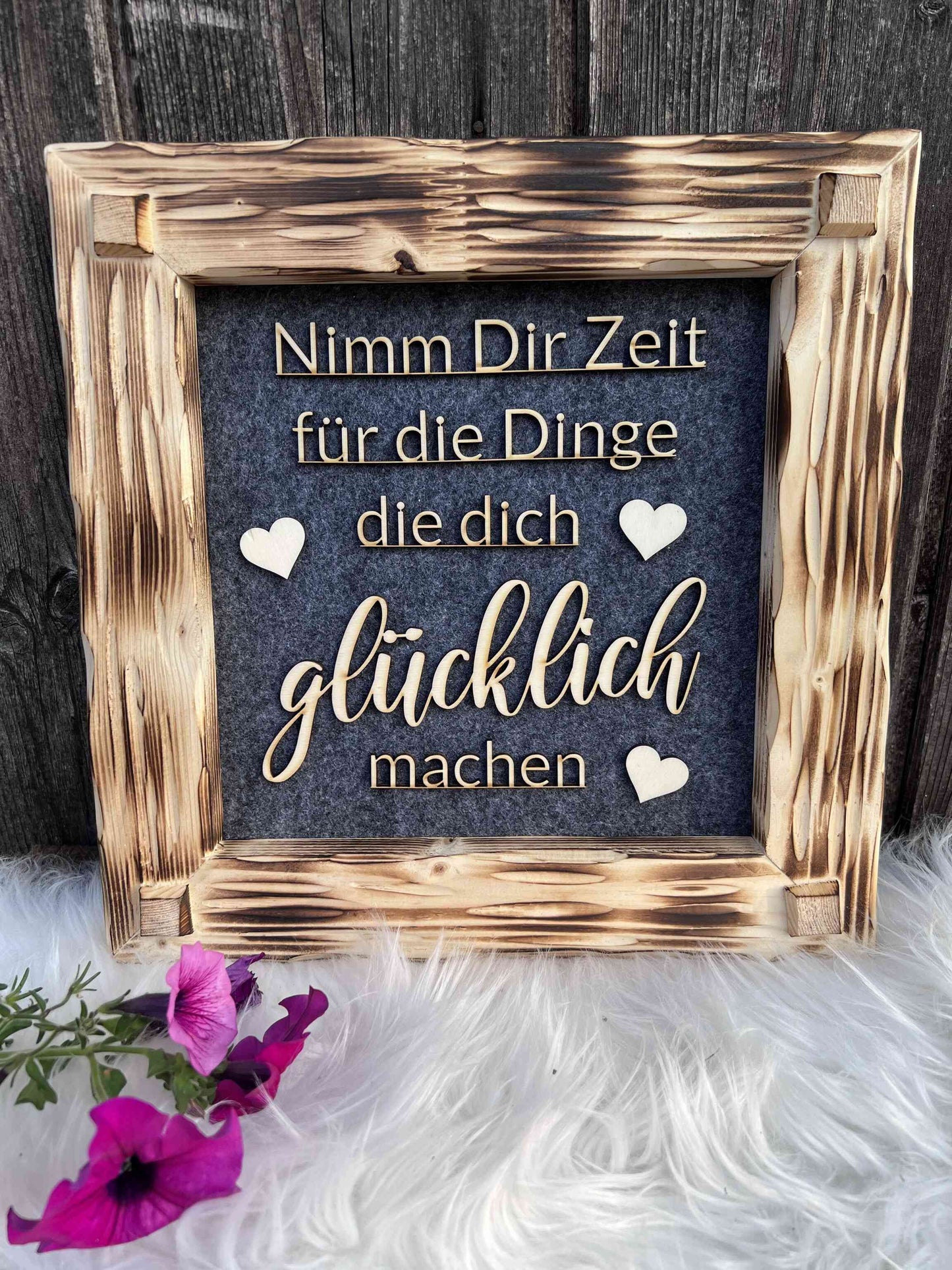 Holzrahmen 30*30cm "Nimm Dir Zeit"