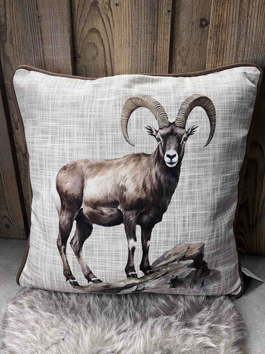 Kissen mit Steinbockmotiv "Poldi"