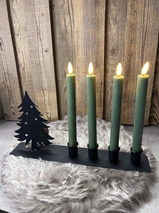 Kerzenhalter aus Metall schwarz