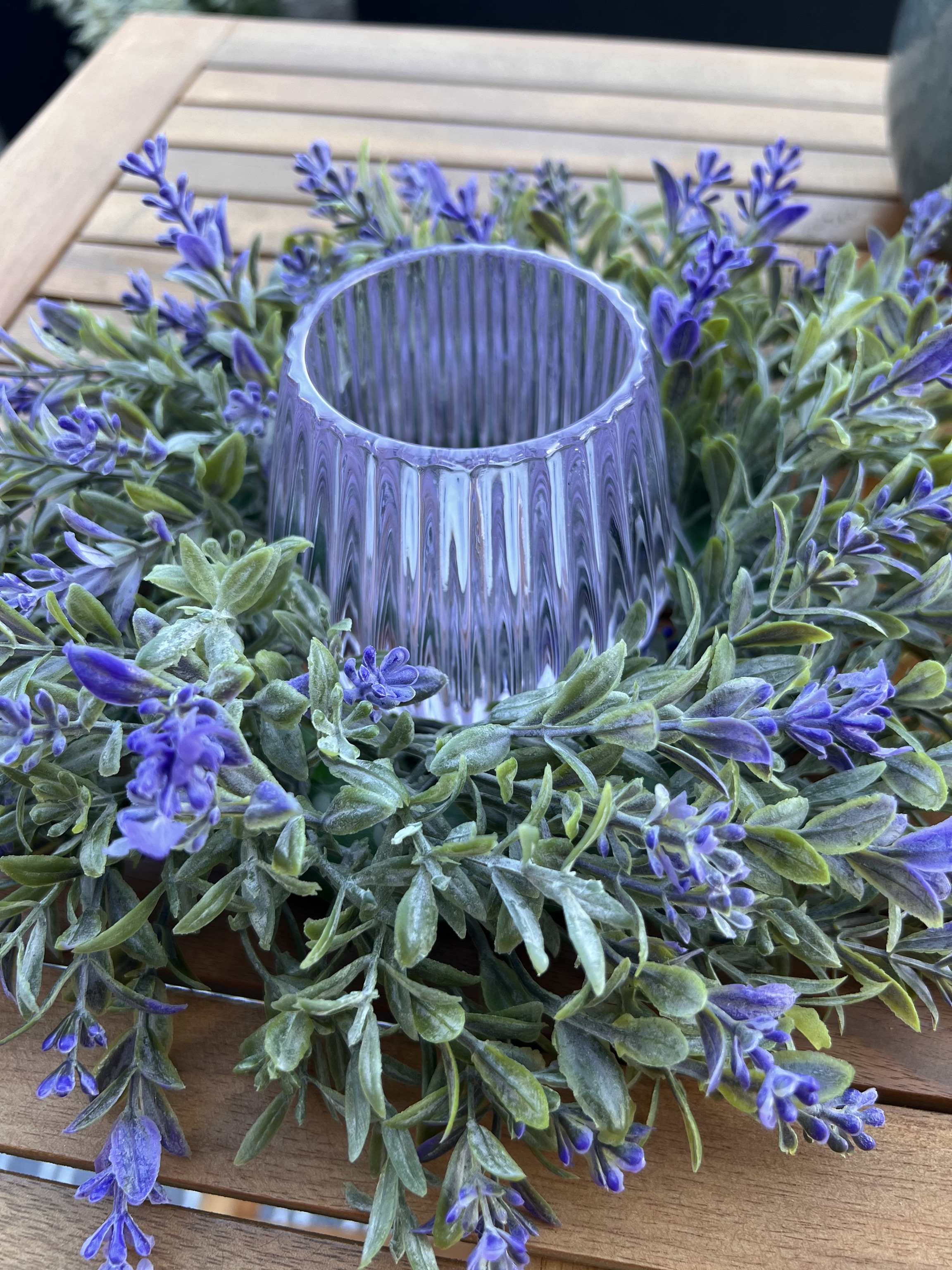 Glaswindlicht Lavendel